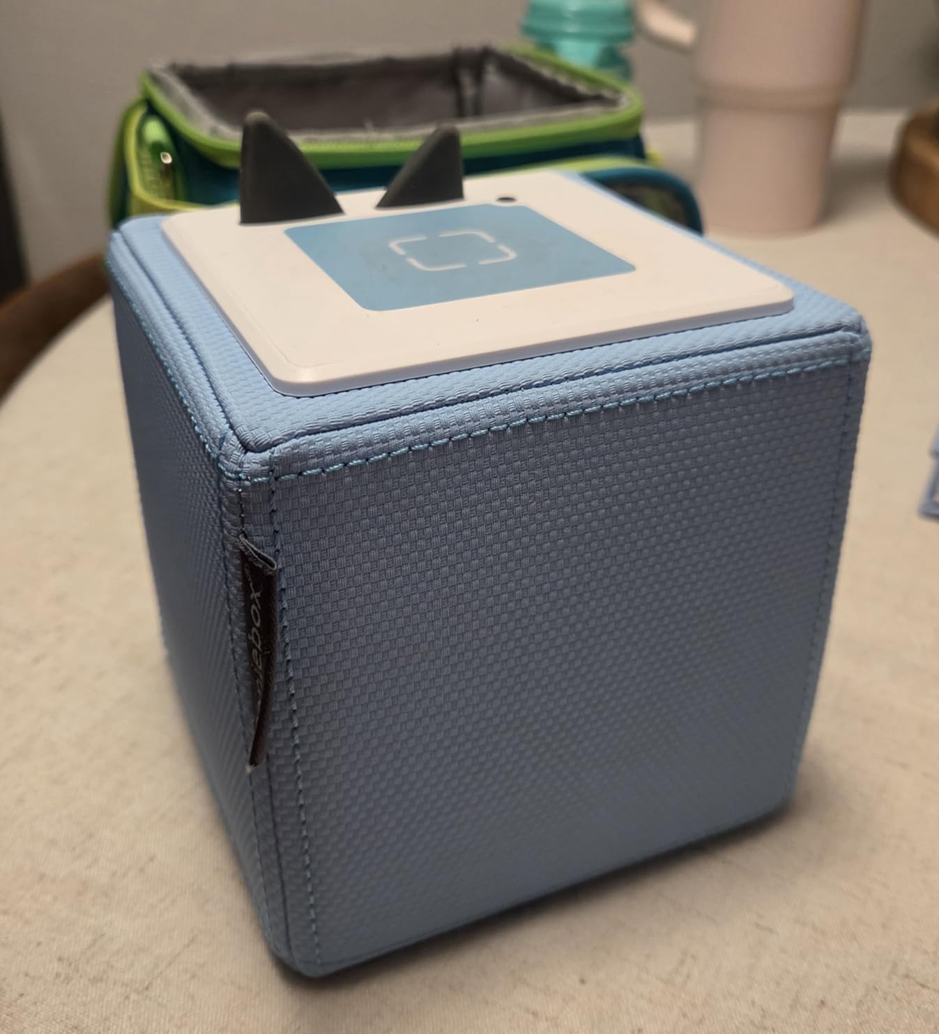 Toniebox 1 Audio Player Starter Set with Playtime Puppy - Listen, Learn, and Play with One Huggable Little Box - Light Blue customer photo 2