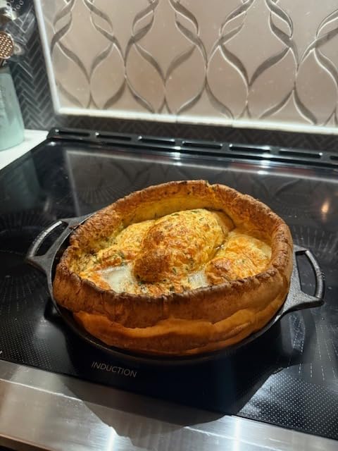 Lodge Seasoned Cast Iron Baker's Skillet - Heavy Duty Baking Pan with Dual Handles - Oven Ready Cast Iron Bakeware for Desserts, Roasting & Baking - 10.25 Inches customer photo 2