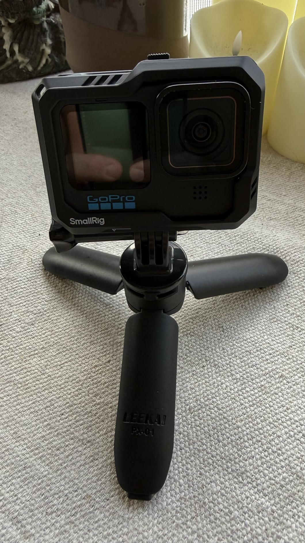 Cage for GoPro Hero 13 / Hero12 / Hero11 / Hero 10 / Hero 9 Black with 2 Cold Shoe Mount for GoPro Light Mod and Common Microphone, Led Video Light - 3083C customer photo 1