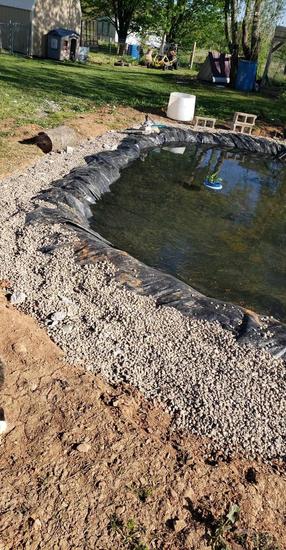 MAPORCH Pond Liner for Outdoor Ponds - Heavy Duty Koi Fish Pool Liner - 16.5 x 26.5 ft, HDPE 20 Mil - UV Resistant Waterproof Underlayment customer photo 1