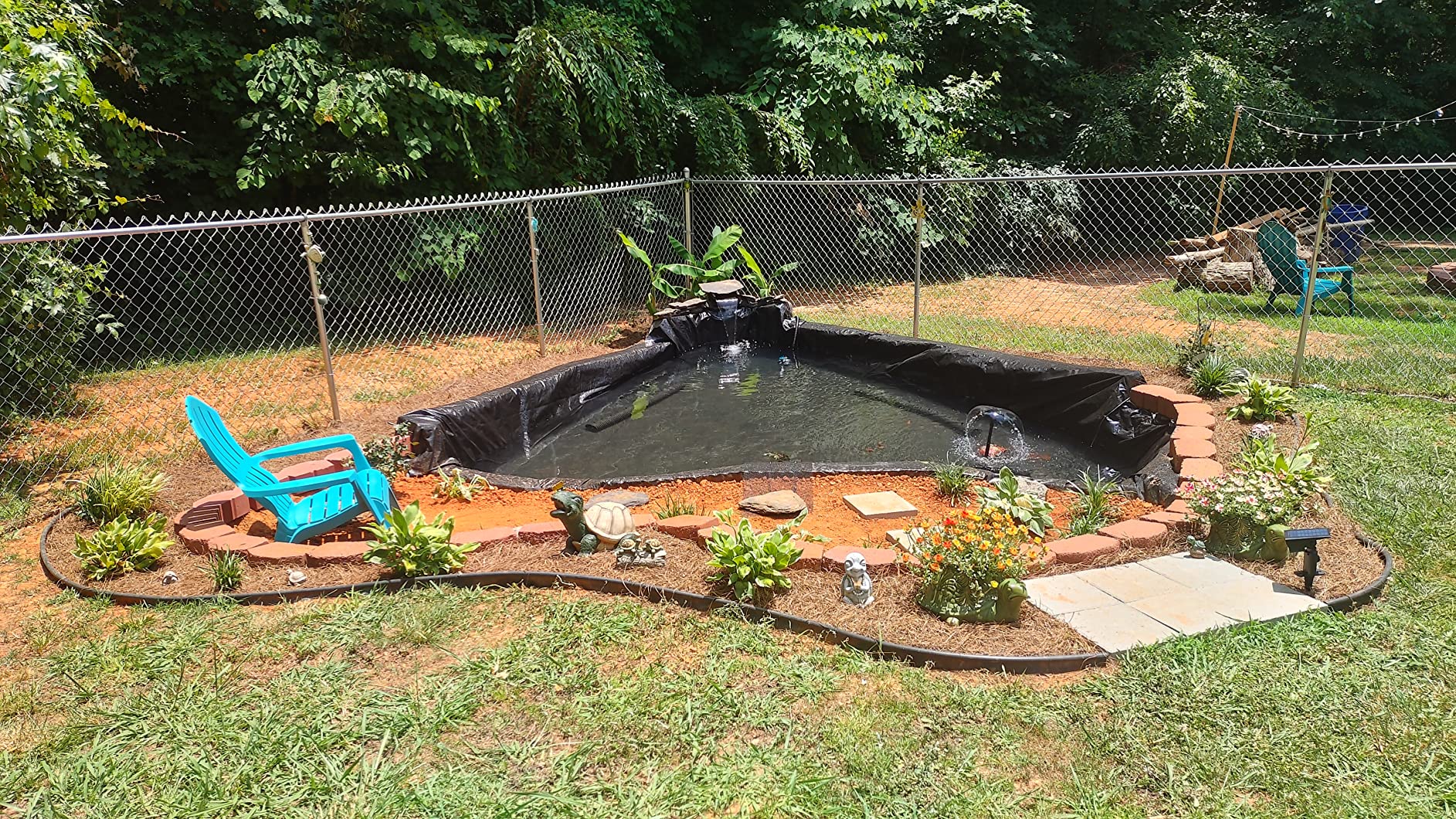 MAPORCH Pond Liner for Outdoor Ponds - Heavy Duty Koi Fish Pool Liner - 16.5 x 26.5 ft, HDPE 20 Mil - UV Resistant Waterproof Underlayment customer photo 2