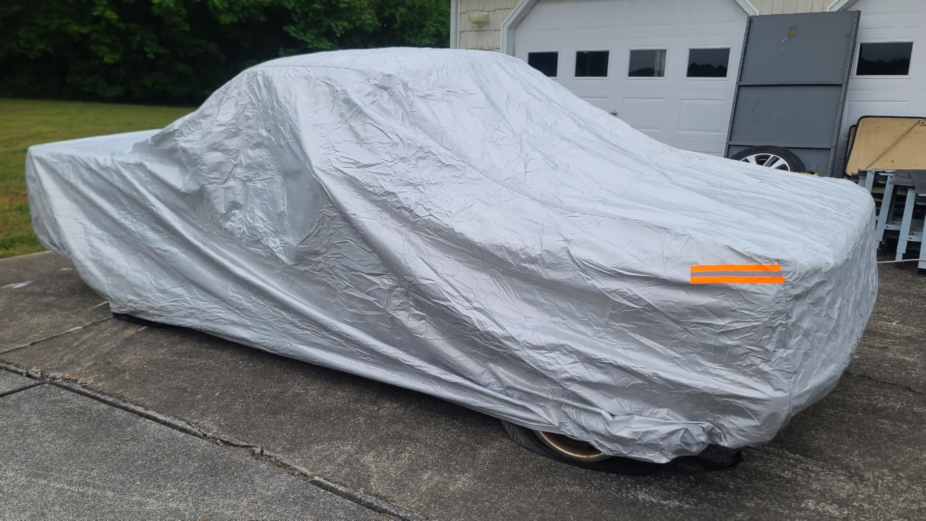 EzyShade 10-Layer Car Cover Waterproof All Weather - See Vehicle Size-Chart - Car Covers for Automobiles & Car Snow Cover - Full Exterior Covers - Winter Rain Sun SUV Sedan. Size A4 (See SizeChart) customer photo 1