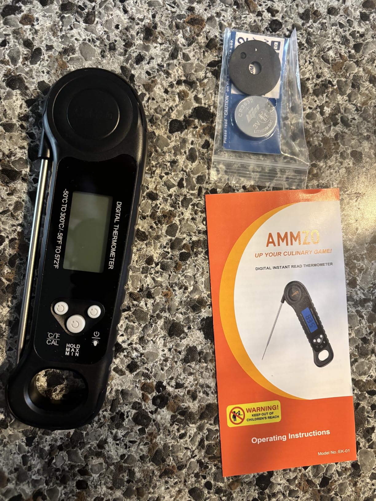AMMZO Meat Thermometer Digital, Instant Read Food Thermometer for Cooking, Grilling, Baking, Frying & Candy Making, Essentials Kitchen Gadgets Accessory, Gifts for Men Women Dad Mom Birthday customer photo 2