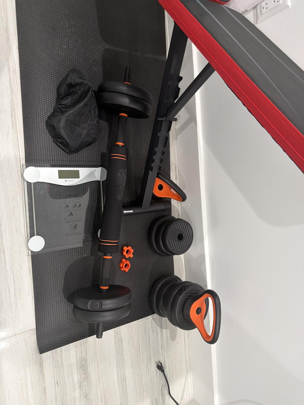 FEIERDUN DS2 Adjustable Dumbbells, 20/30/40/45/70/90lbs Free Weight Set with Connector, 5 in 1 Dumbbells Set Used as Barbell, Kettlebells, Push up Stand customer photo 1