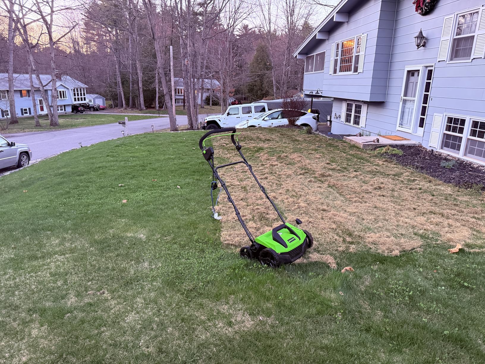 Greenworks 13 Amp 14-Inch Corded Dethatcher / Scarifier, DT13B00 customer photo 2