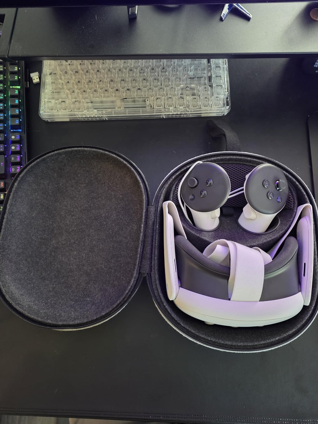 Meta Quest Compact Carrying Case - Works with Meta Quest 3/3S - Refreshed Compact Design - Fits 3/3S, Touch Plus Controller, Active Straps, Charging Cable, and Adapter customer photo 1