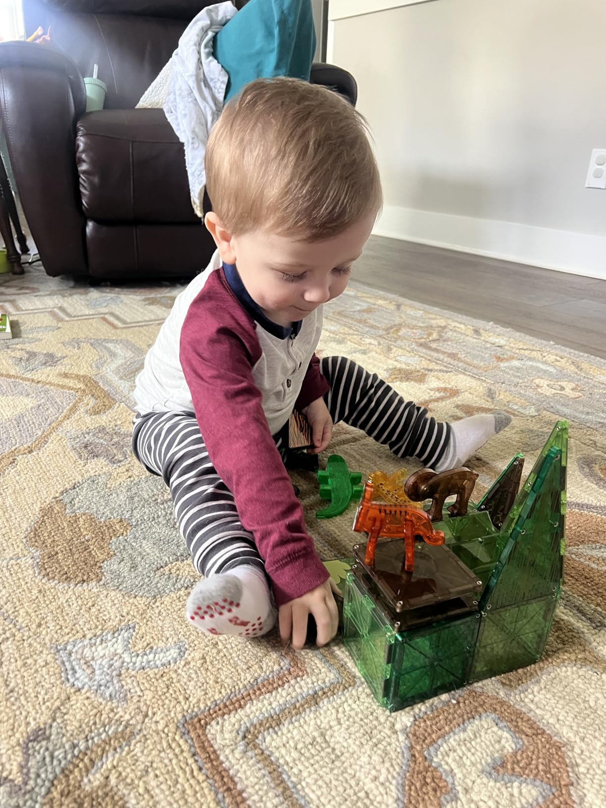 Magna-Tiles Jungle Animals 25-Piece Magnetic Construction Set, The ORIGINAL Magnetic Building Brand customer photo 2