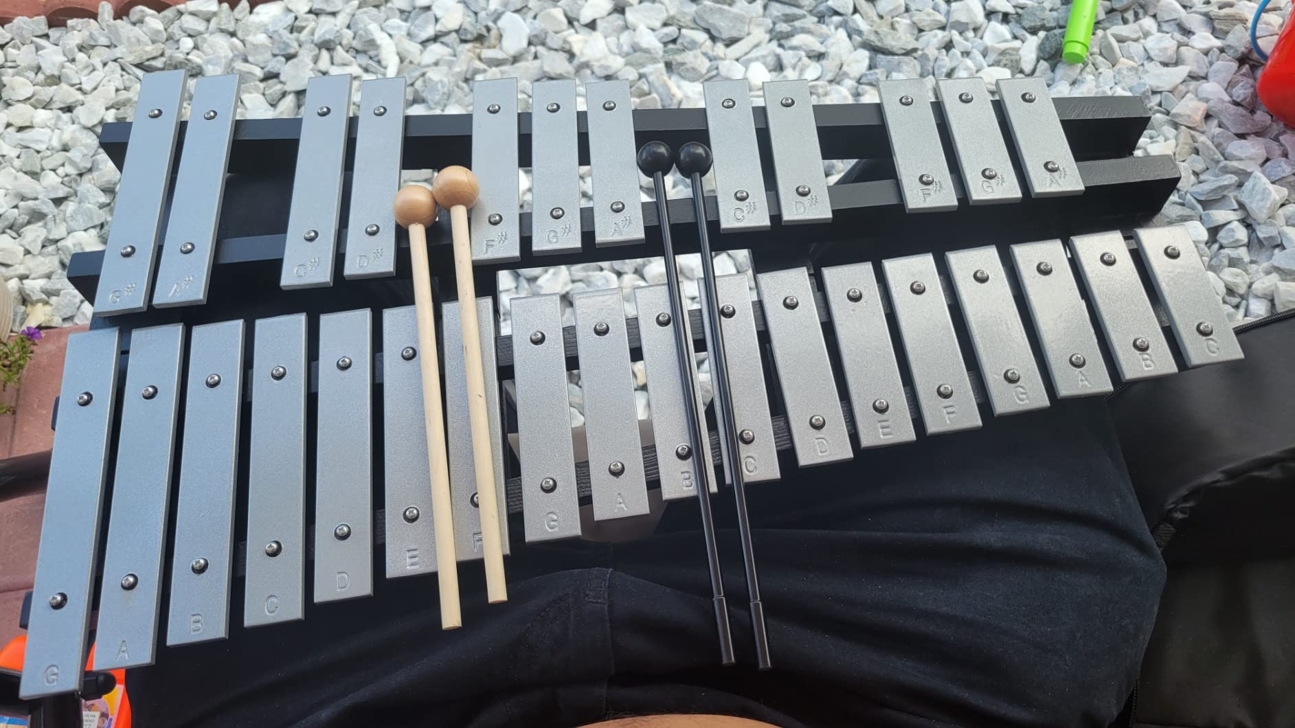 Heuyrao 30 Notes Foldable Glockenspiel Xylophone, Percussion Instrument Kit for Beginner - Includes 4 Mallets and Carrying Bag customer photo 2