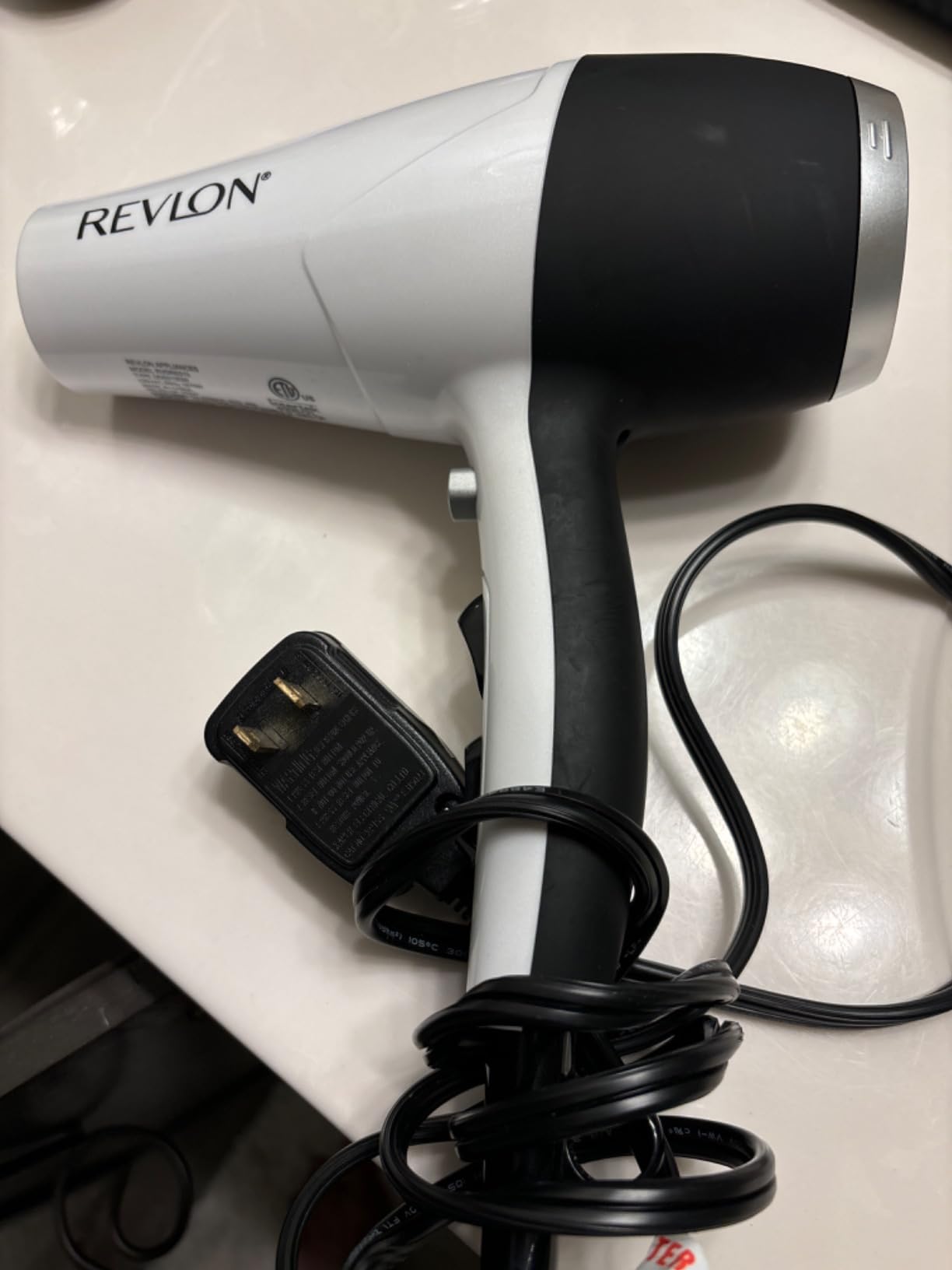 Revlon Volume Booster, Hair Dryer with Curl Enhancing Diffuser | Increase Volume, Decrease Frizz and Damage, Fast Drying, 1875 Watts (White) customer photo 2