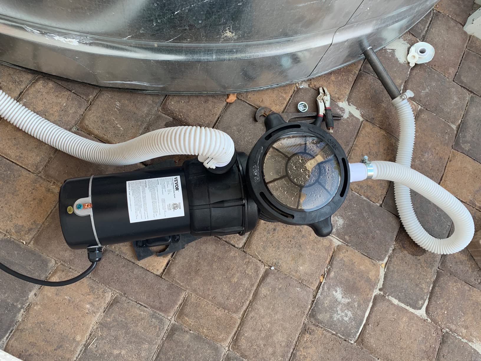 VEVOR Swimming Pool Pump, 1.5 HP 115V, 1100W Single Speed Pumps for Above Ground Pool w/Strainer Basket, 5280 GPH Max. Flow, ETL Certified customer photo 2