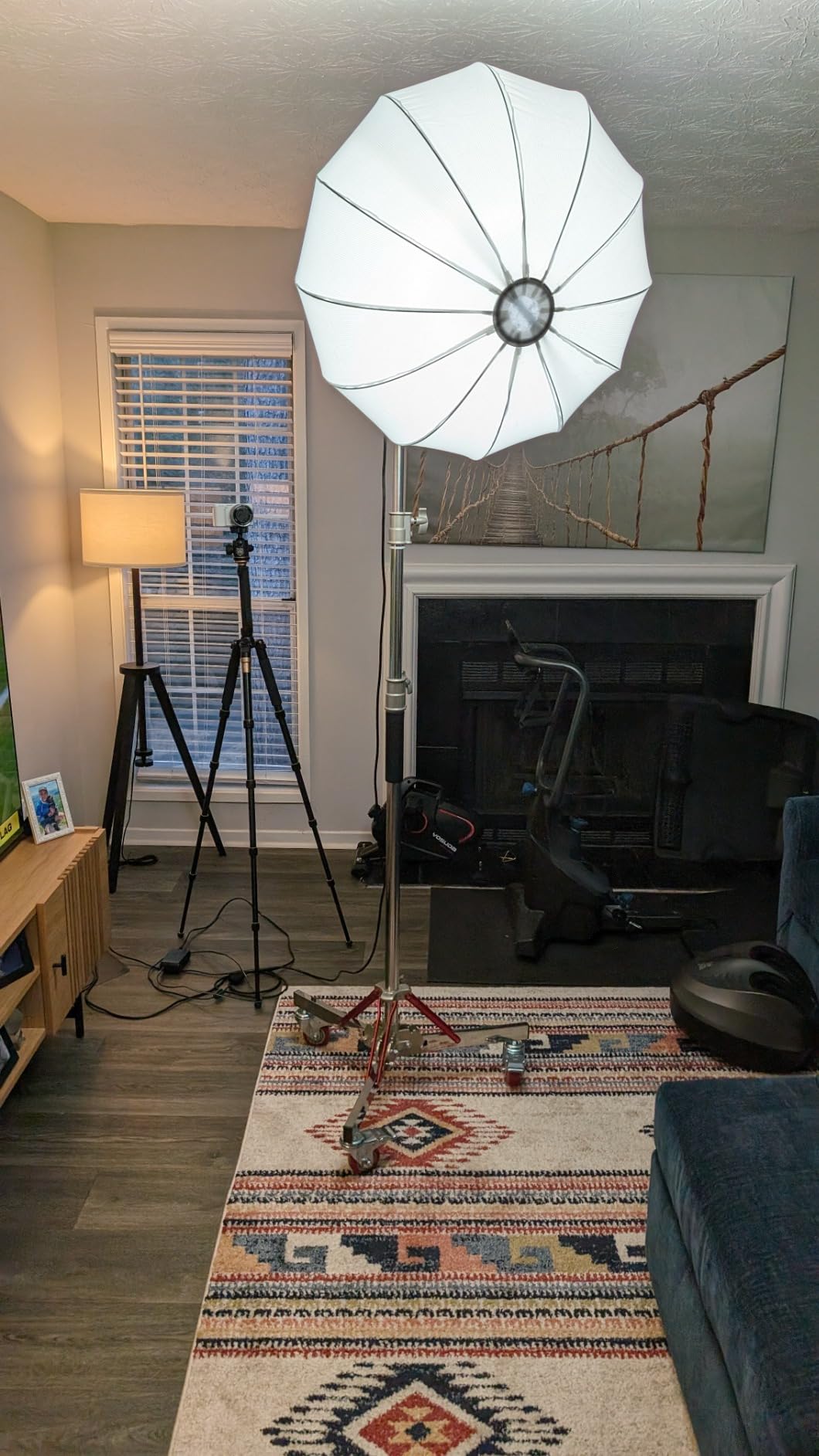 Stainless Steel Heavy Duty C-Stand with Boom Arm, 10.8ft/330cm Adjustable Photography Stand with 4.2ft/128cm Holding Arm, 2 Grip Head, Sandbag, Storage Bag for Studio Monolight, Softbox, Reflector customer photo 1
