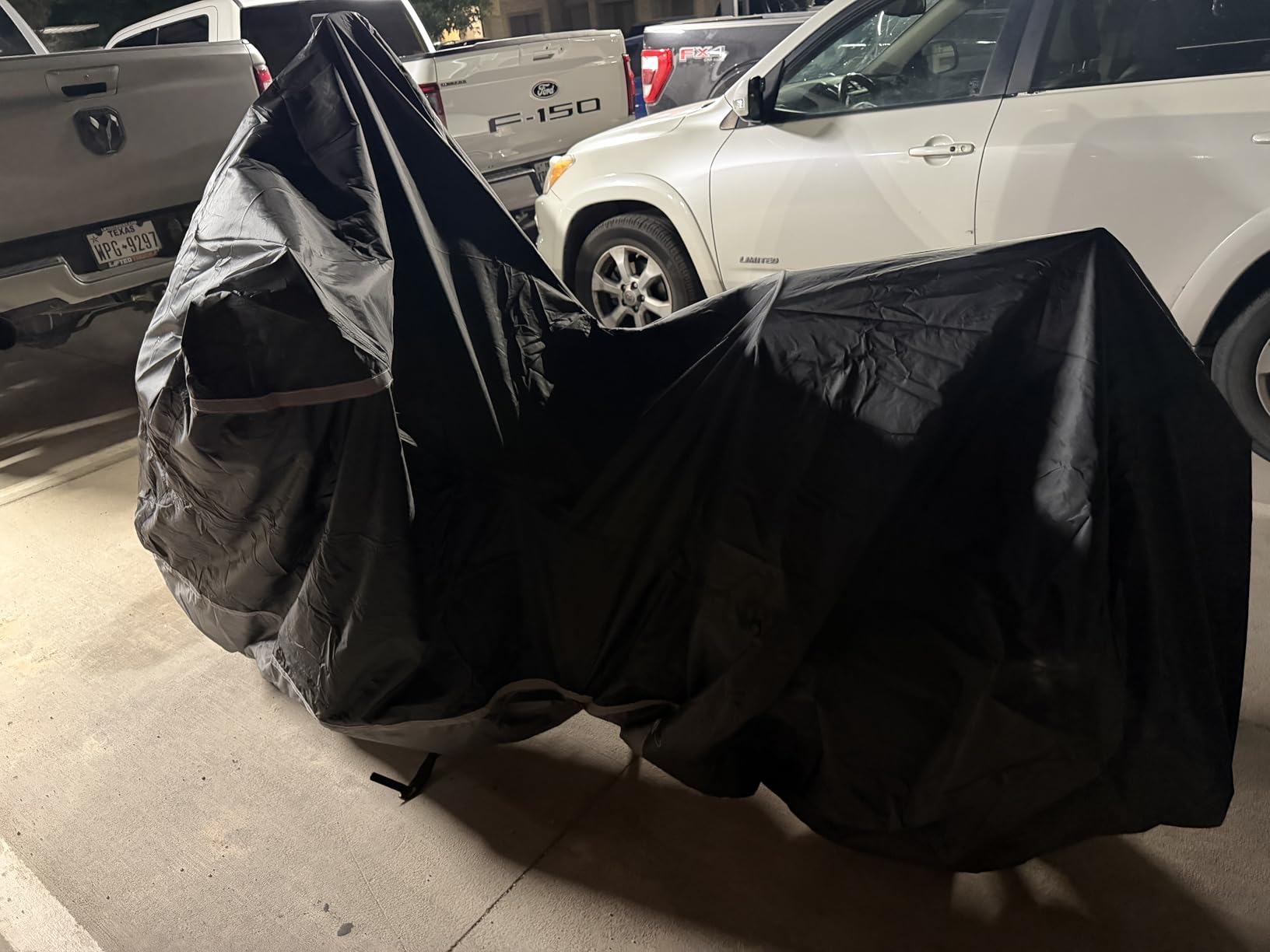Motorcycle Cover Storage for Touring Models Harley Davidson Road King, Road Glide, Street Glide, Electra Glide, Heritage Classic, Low Rider-ST, and Most Motorcycles Gray customer photo 2