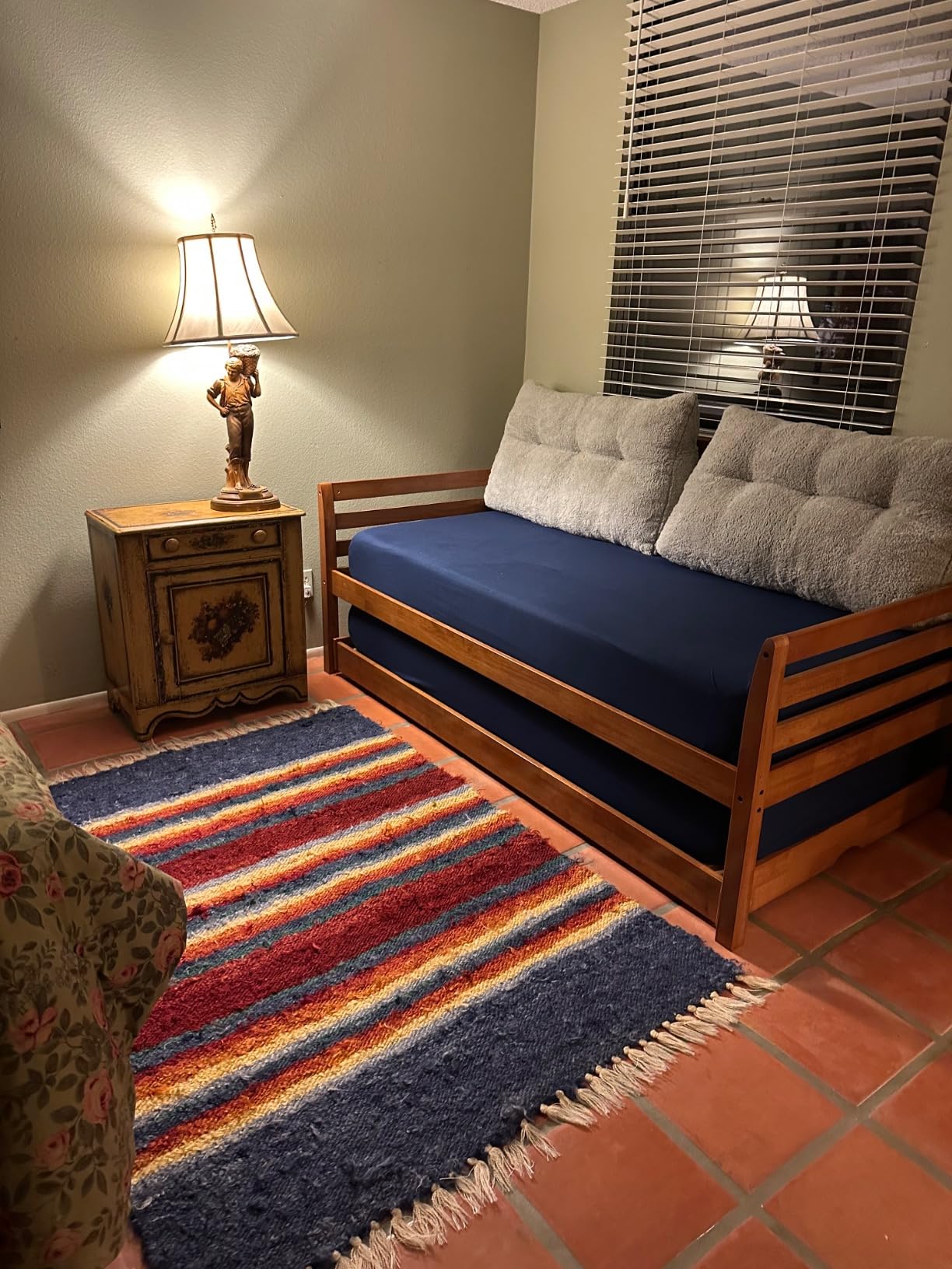 Kodiak Furniture Twin to King Size Daybed with Pop Up Trundle in Wood in Rustic Walnut, No Box Spring Needed, Easy Assembly, Up to 500 lbs Weight Capacity customer photo 1