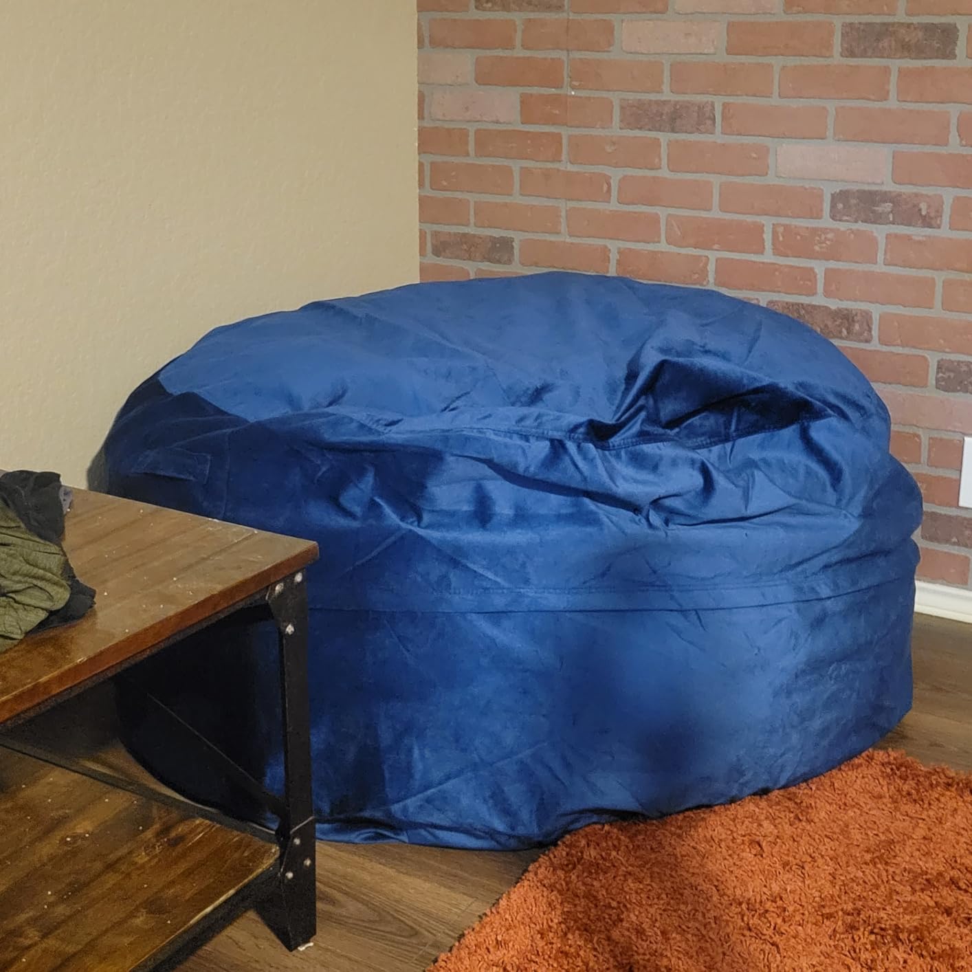 Homguava 5FT Bean Bag Chair Giant BeanBag with Memory Foam Filled, Comfy Bean Bag Chairs for Adults, Adult Bean Bag Chair with Dutch Velvet Cover for Living Room Bedroom-Grey customer photo 1
