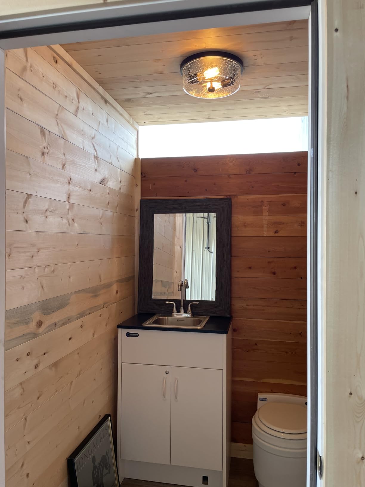 Laveo Dry Flush Toilet - Waterless, Portable, Self Contained, Easier to Use than Composting or Incinerating Toilet customer photo 1