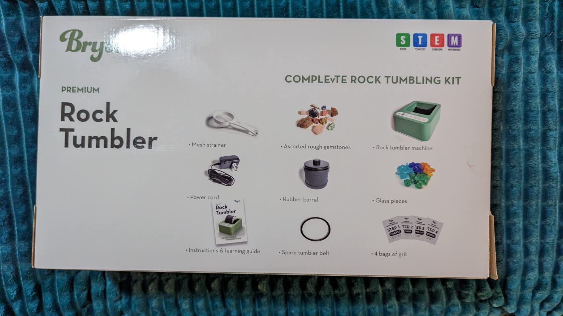 BRYTE Rock Tumbler & Tumbling Machine - Medium Mint Green, 3-Speed, Ages 8+ - Direct-Drive, 9-Day Timer & Cooling Quiet Motor - Indoor Quiet Polisher & Sea Glass Kit - Rock Tumblers for Adults & Kids customer photo 1