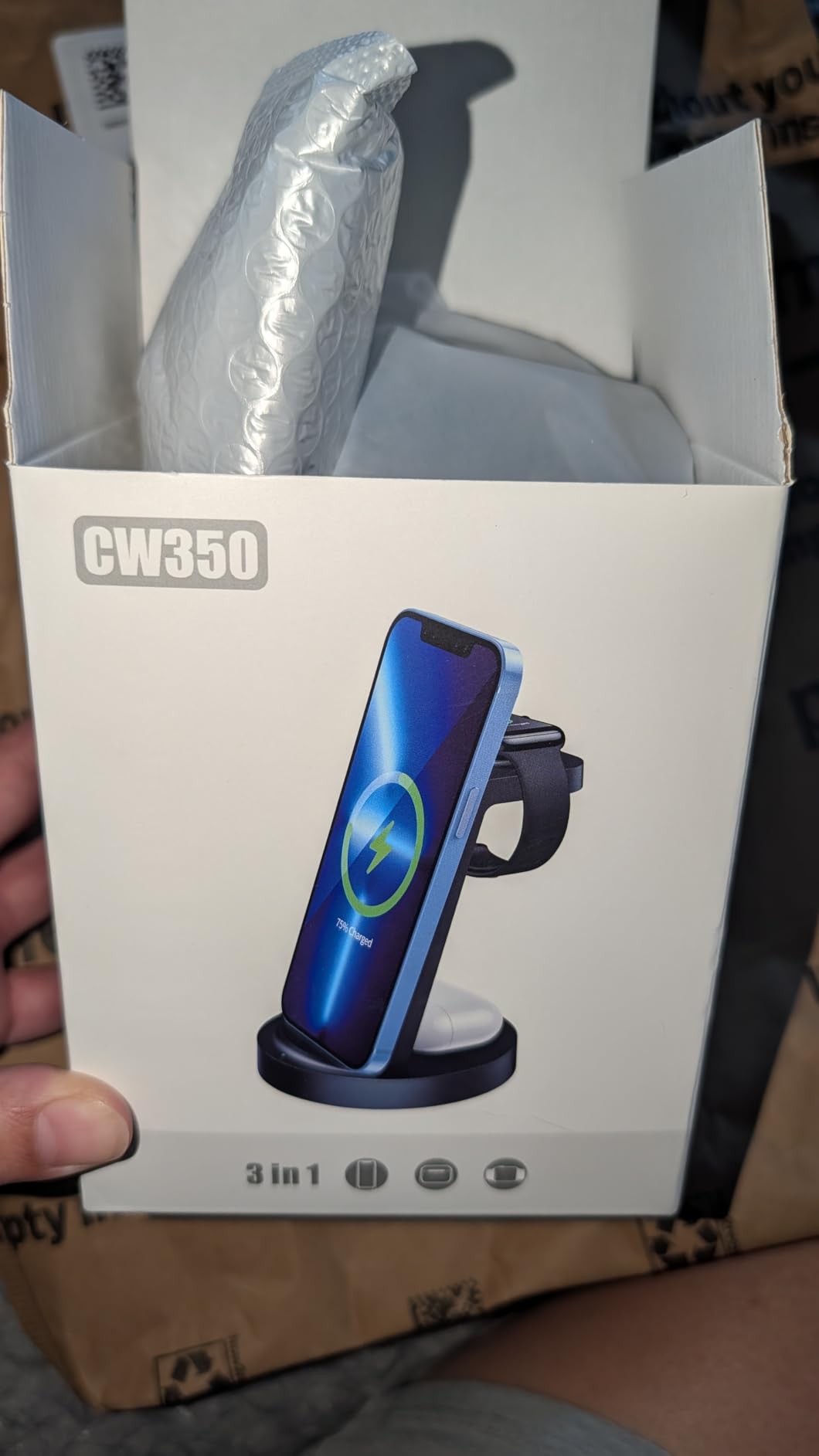 Anlmz 3 in 1 Charging Station for iPhone, Wireless Charger Stand customer photo 1