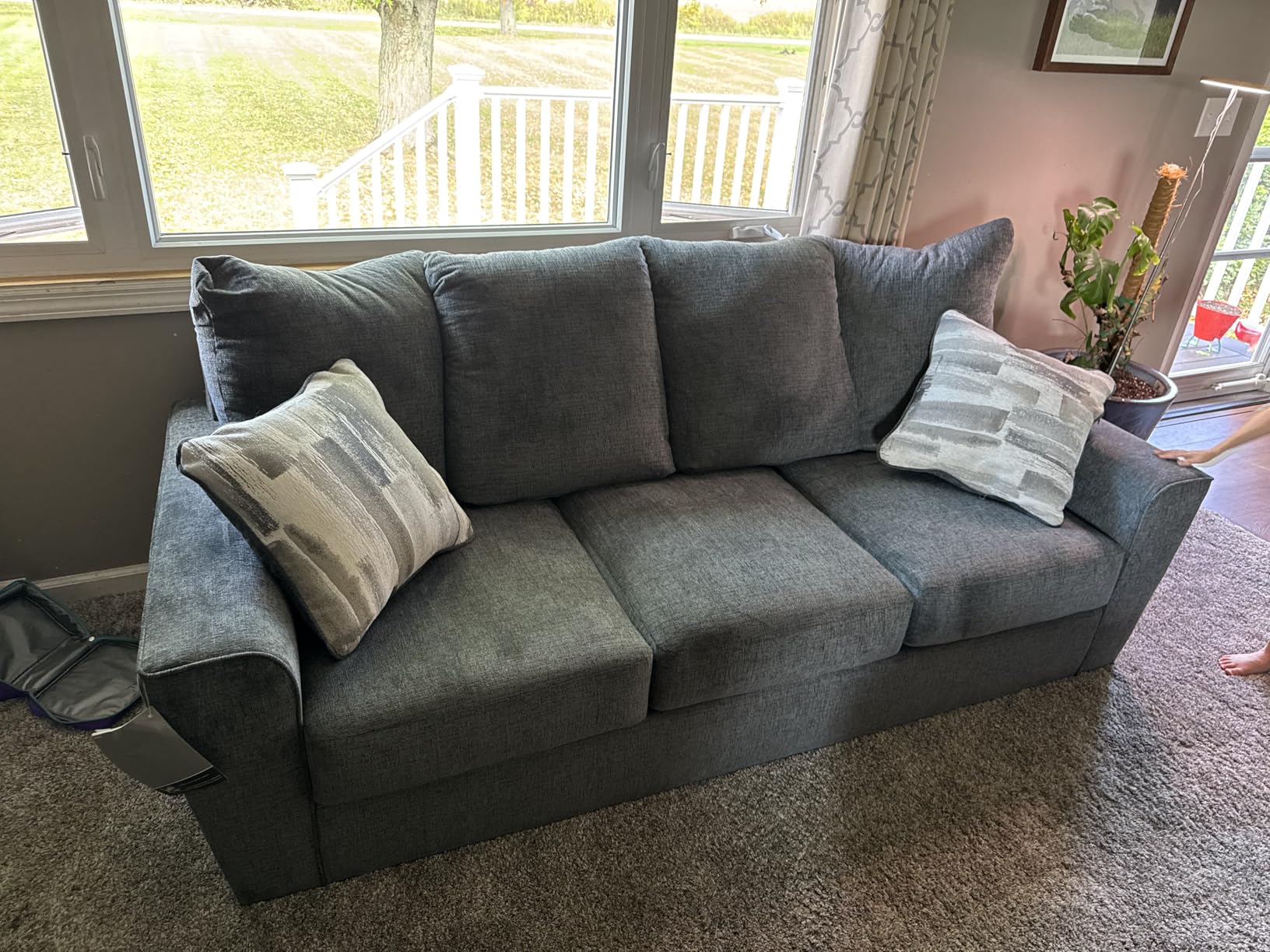 Signature Design by Ashley Stairatt Casual Sofa with Flared Arms, Gray customer photo 2