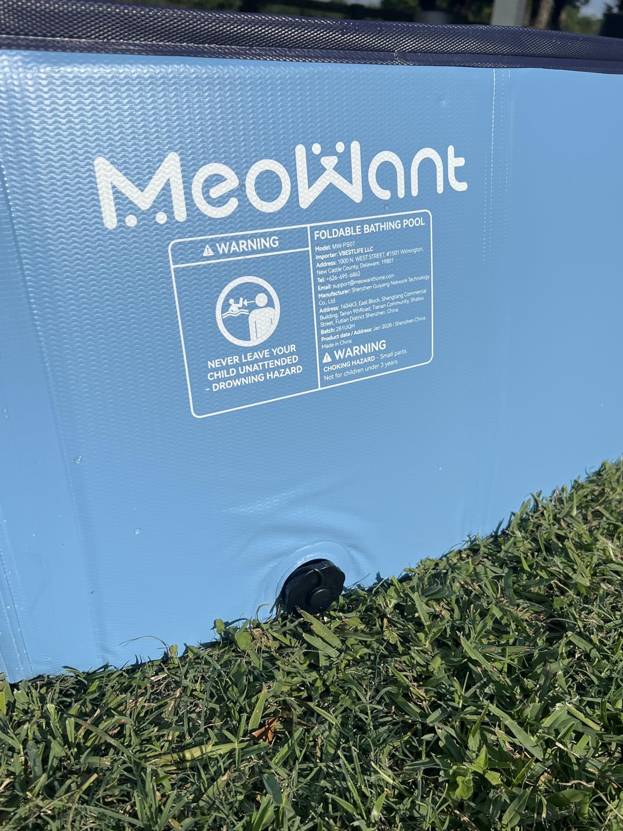 Meowant Foldable Dog Pool, Hard Plastic Dog Swimming Pools for Large Dogs, Collapsible Plastic Kid Pet, Portable Bathing Tub Kiddie Pool for Dogs (XL-63'' × 12'') customer photo 2