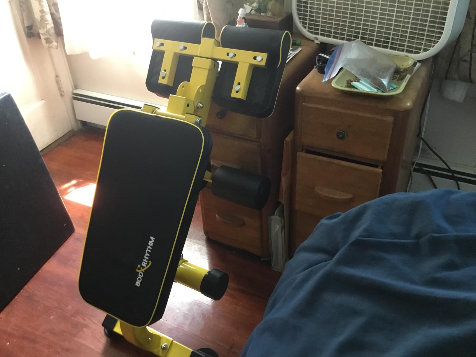 BODYRHYTHM Compact Adjustable Weight Bench for Full Body Strength Training, Ab/Back Hyper Roman Chair, Adjustable Ab Sit up Bench, Incline Decline Bench, Flat Bench, Hyperextension Bench, Back Extension Machine customer photo 2