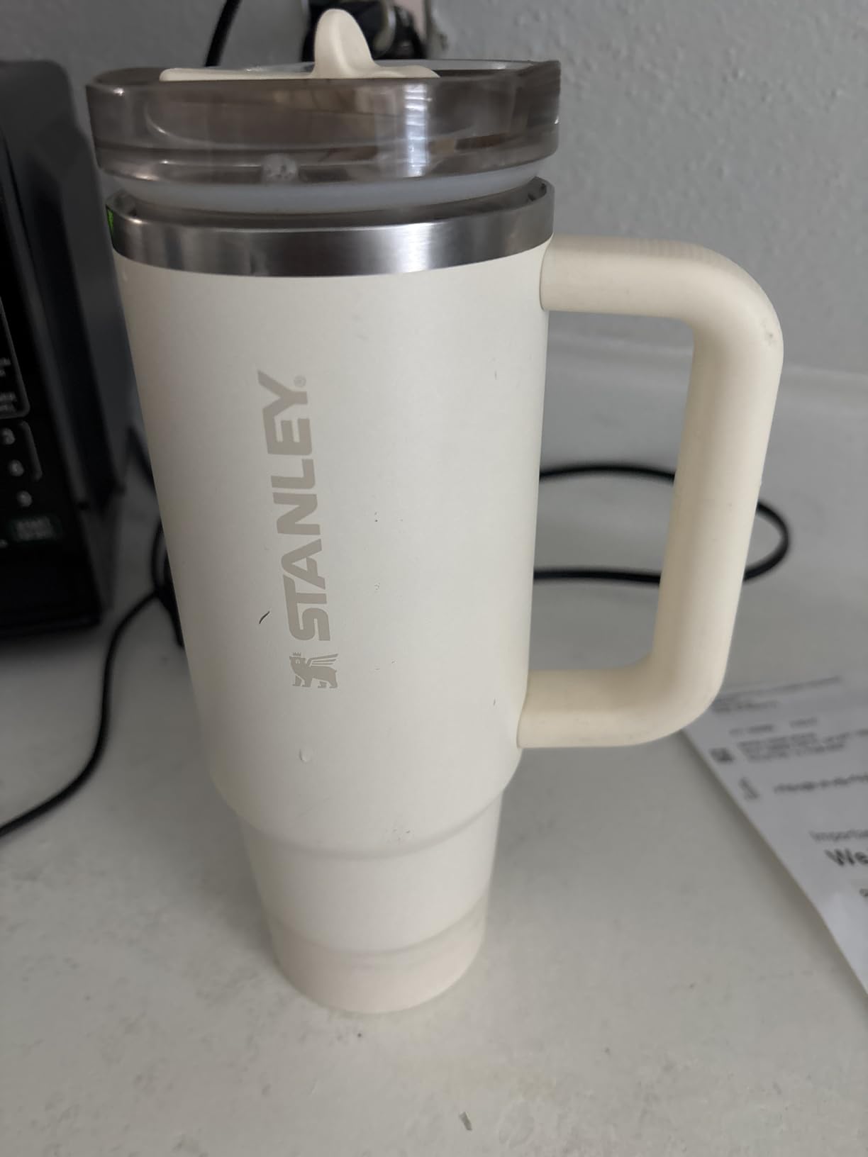 Stanley IceFlow Flip Straw Tumbler with Handle 30 oz | Twist On Lid and Flip Up Straw | Leak Resistant Water Bottle | Insulated Stainless Steel | Rose Quartz customer photo 2