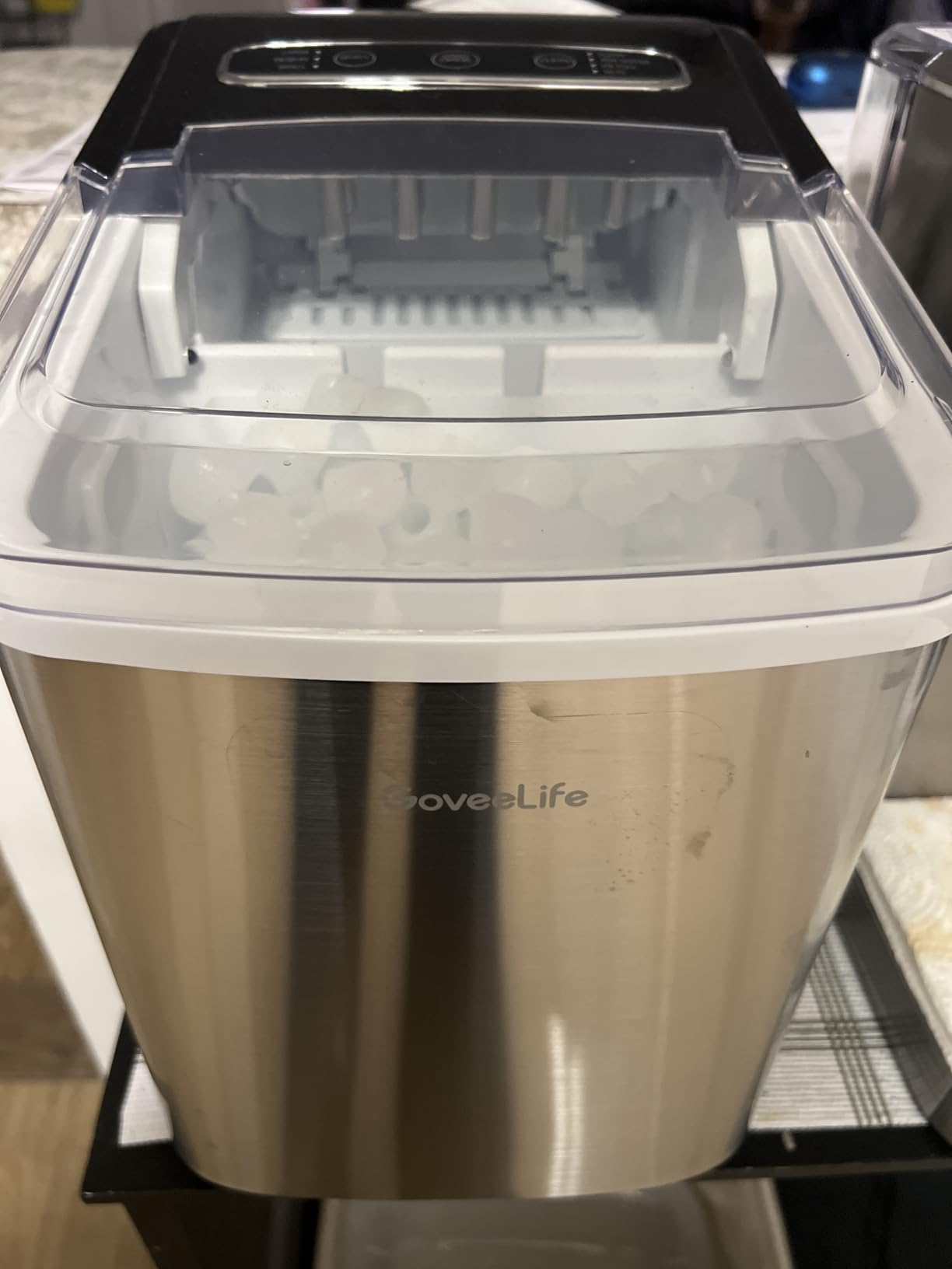 GoveeLife Smart Countertop Ice Makers, Portable Ice Maker Machine with Self-Cleaning, 6 Mins 9 Bullet Ice, 26lbs/24Hrs, Voice Remote for Home Kitchen Party Camping, with Ice Scoop Stainless Silver customer photo 2