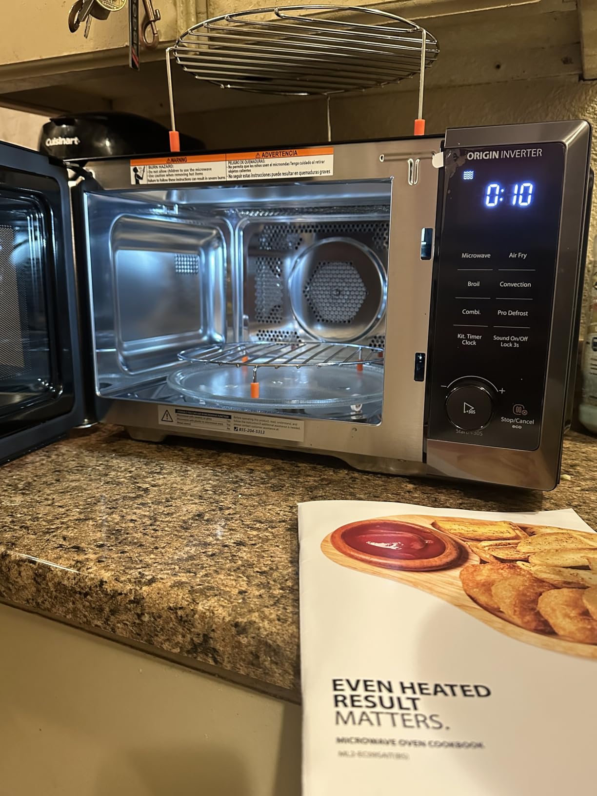 TOSHIBA 6-in-1 Inverter Countertop Microwave Oven Healthy Air Fryer Combo, MASTER Series, Air Fryer, Broil, Convection, Speedy Combi, Even Defrost, Sound On/Off 27 Auto Menu Stainless Steel customer photo 2