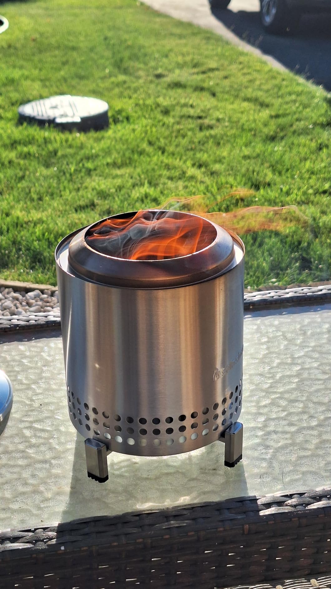Solo Stove Mesa XL, 7 Inch Tabletop Fire Pit with Stand - Smokeless, Stainless Steel Fire Pit for Camping, Outdoor & Patio- Wood Burning or Pellet Fueled Portable Bonfire, 2.3lbs customer photo 2