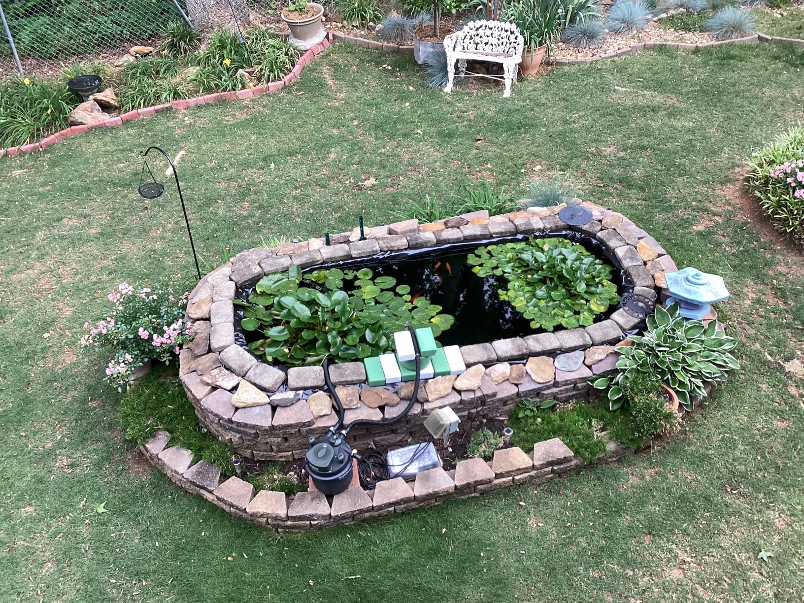Adroiteet 10 x 15 FT Pond Liner, 20 Mil Fish Pond HDPE Liner, Pond Liners for Outdoor Ponds, Koi Ponds, Garden Fountain, Waterfall customer photo 1