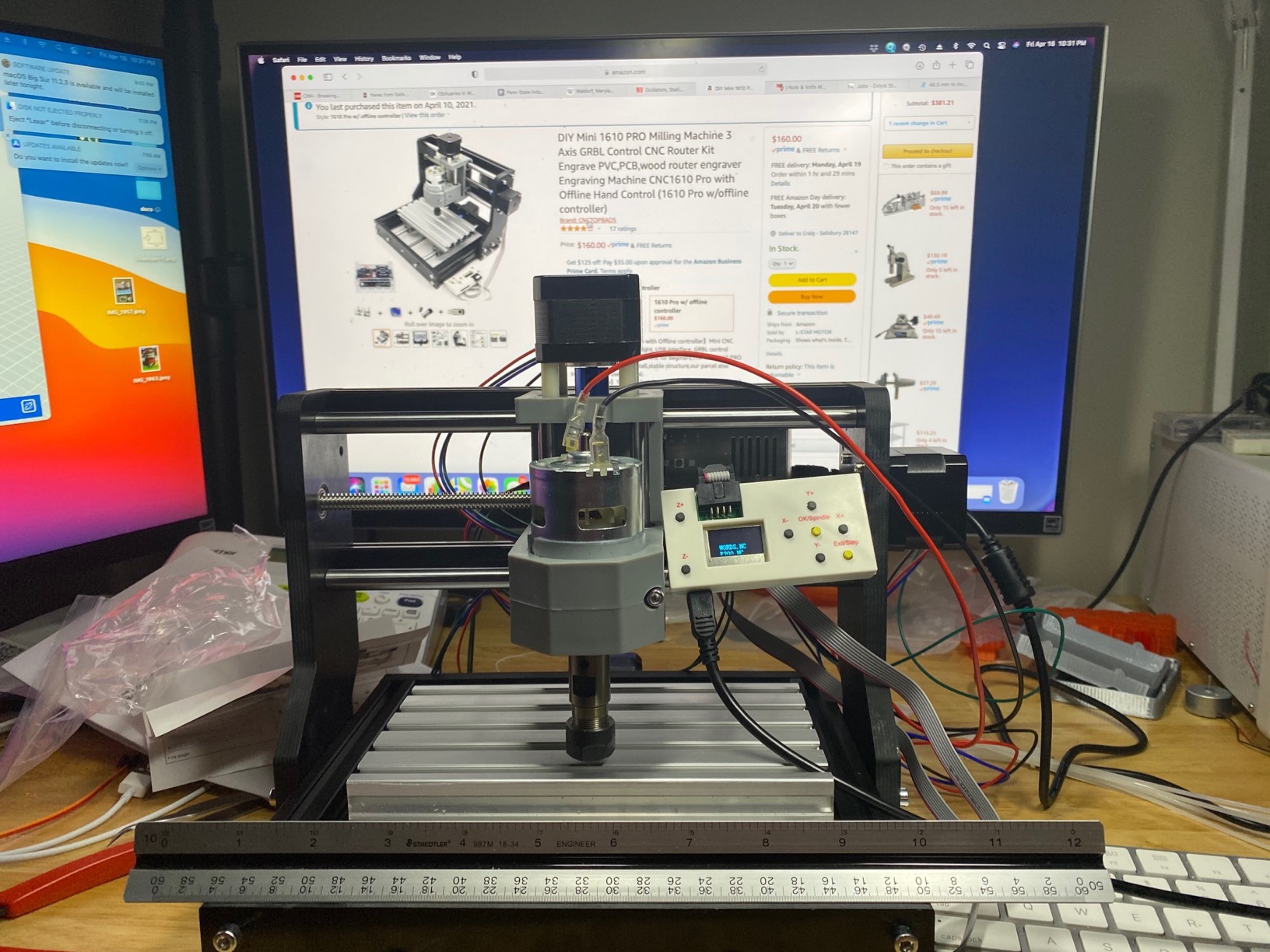 500W CNC Router for Metal Carving,3020 Plus DIY CNC Engraving Machine,3 Axis Desktop GRBL CNC Milling Machine,Cutting Wood Acrylic MDF w/XYZ Limit Switches E-Stop 11.81x7.9x2.9inch customer photo 1