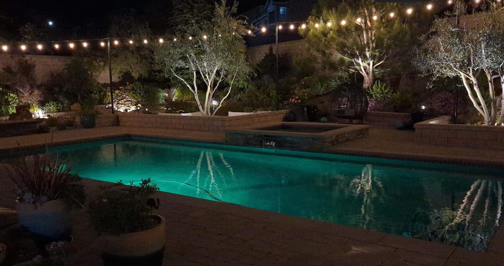 LyLmLe LED Pool Lights, 20W Smart RGB Magnetic Submersible Light with APP Control, 800lm Dimmable, IP68 Waterproof 12V Nicheless Underwater Lights for Inground Aboveground Pools customer photo 1