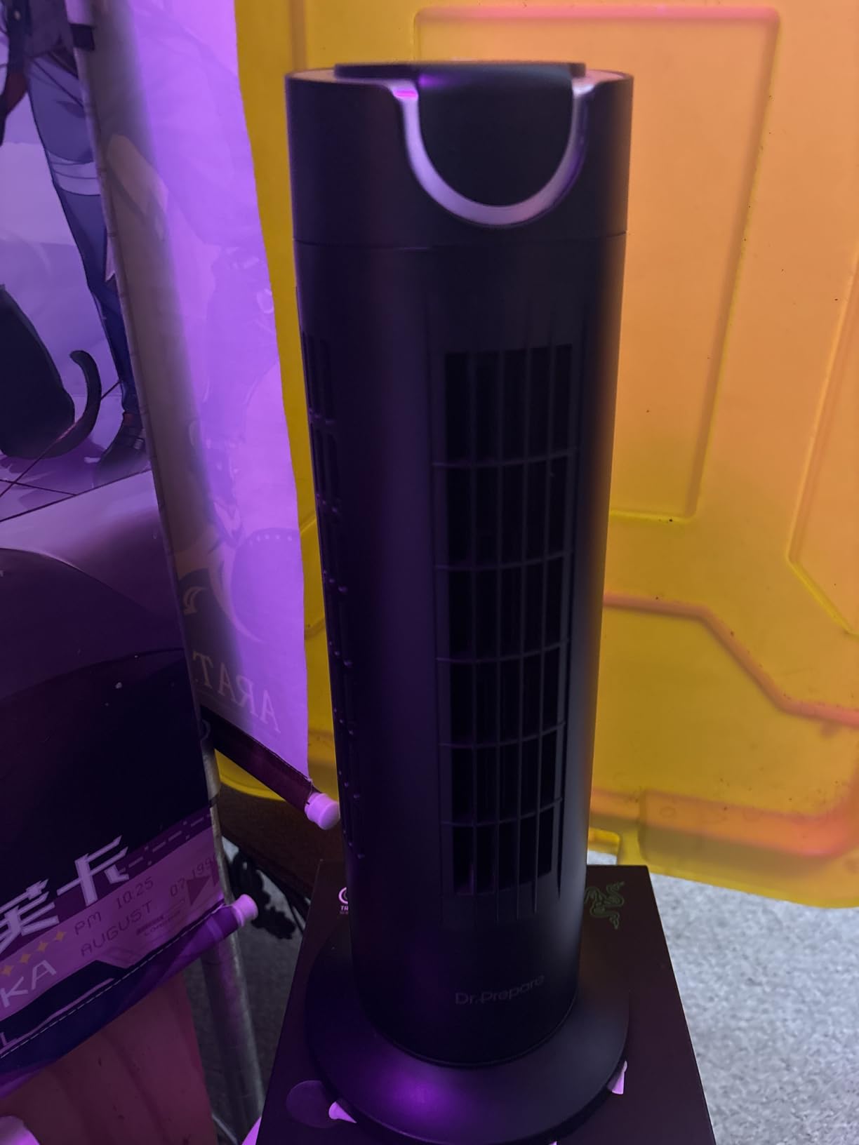 DR.PREPARE Tower Fan for Bedroom, 25 dB Quiet DC Bladeless Fan with Remote, 8 Speeds, 1-8H Timer, 80° Oscillating Fans for Indoors, 16 Inch Portable Desk Table Fans for Room, Home, Office customer photo 2