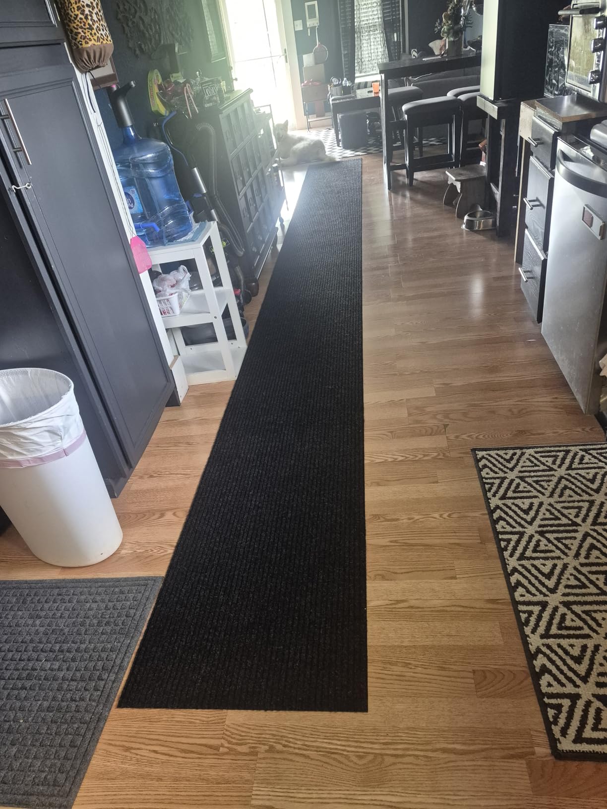 Ottomanson Hallway Runner Rug 2' x 6' Durable Non-Slip Mat with Scraper Pile for Indoor & Outdoor Use - Ideal for Kitchen, Entryway, Patio & Garage - High-Traffic Carpet, Black customer photo 2