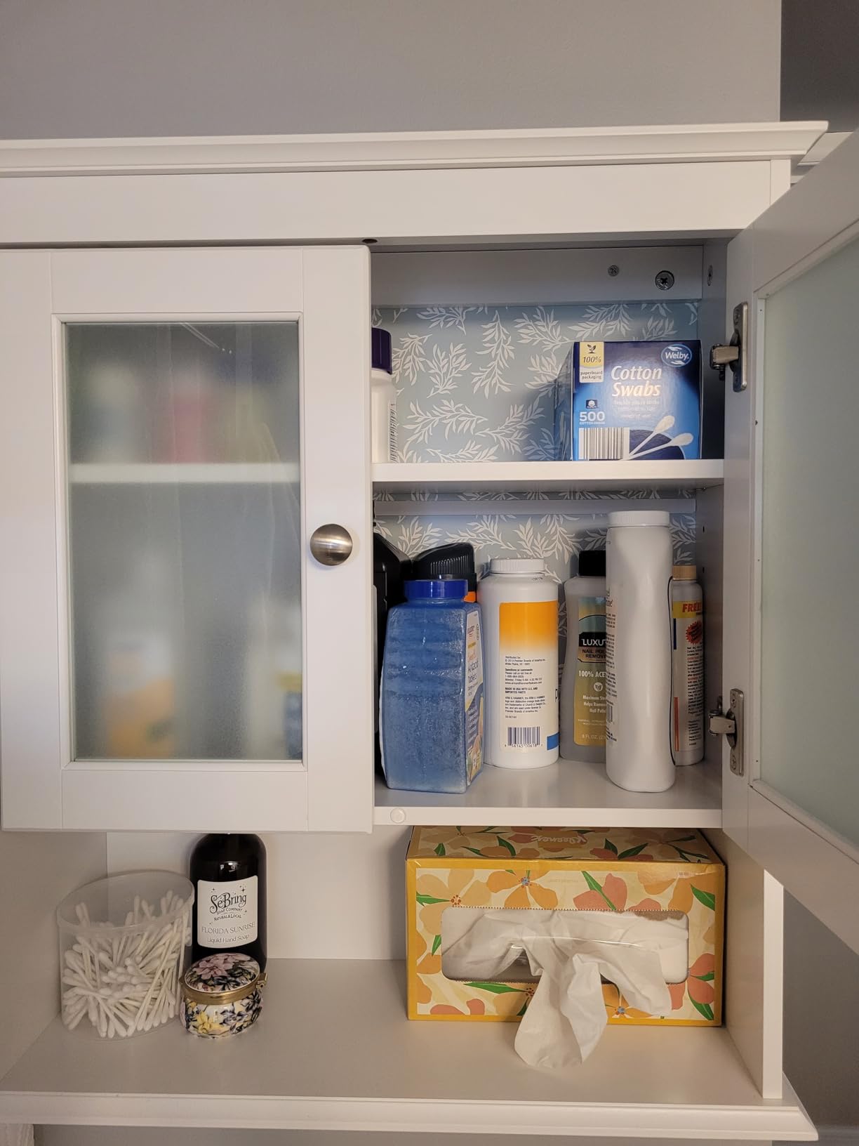 Spirich Bathroom Cabinet Wall Mounted, Medicine Cabinet Organizer with Glass Doors and Adjustable Shelves, Bathroom Wall Cabinet Over Toilet, White customer photo 1