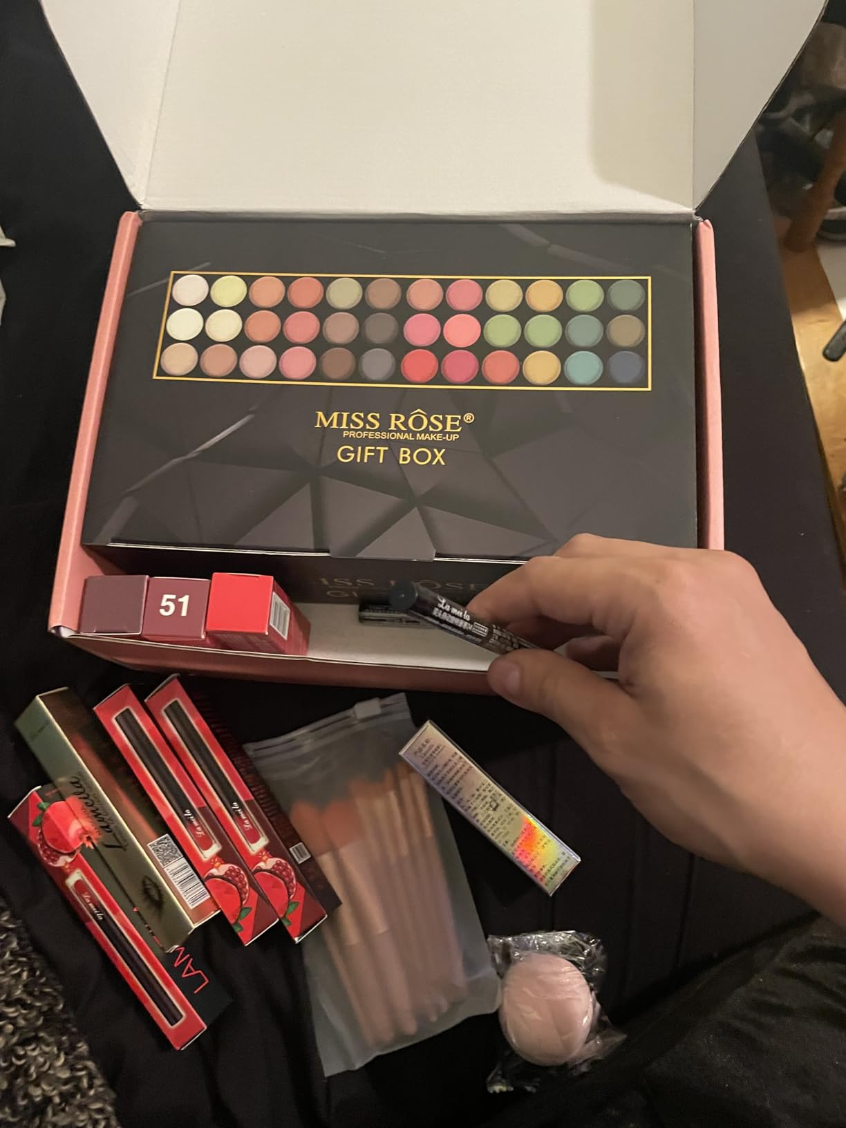 MISS ROSE M 187 Colors Professional Makeup Palette - All-in-One Kit With Eye Shadows, Lipsticks, Mascara, Foundations, Blushes, Brow Pencils, Nail File - Makeup Gift Set for Women and Girls customer photo 1