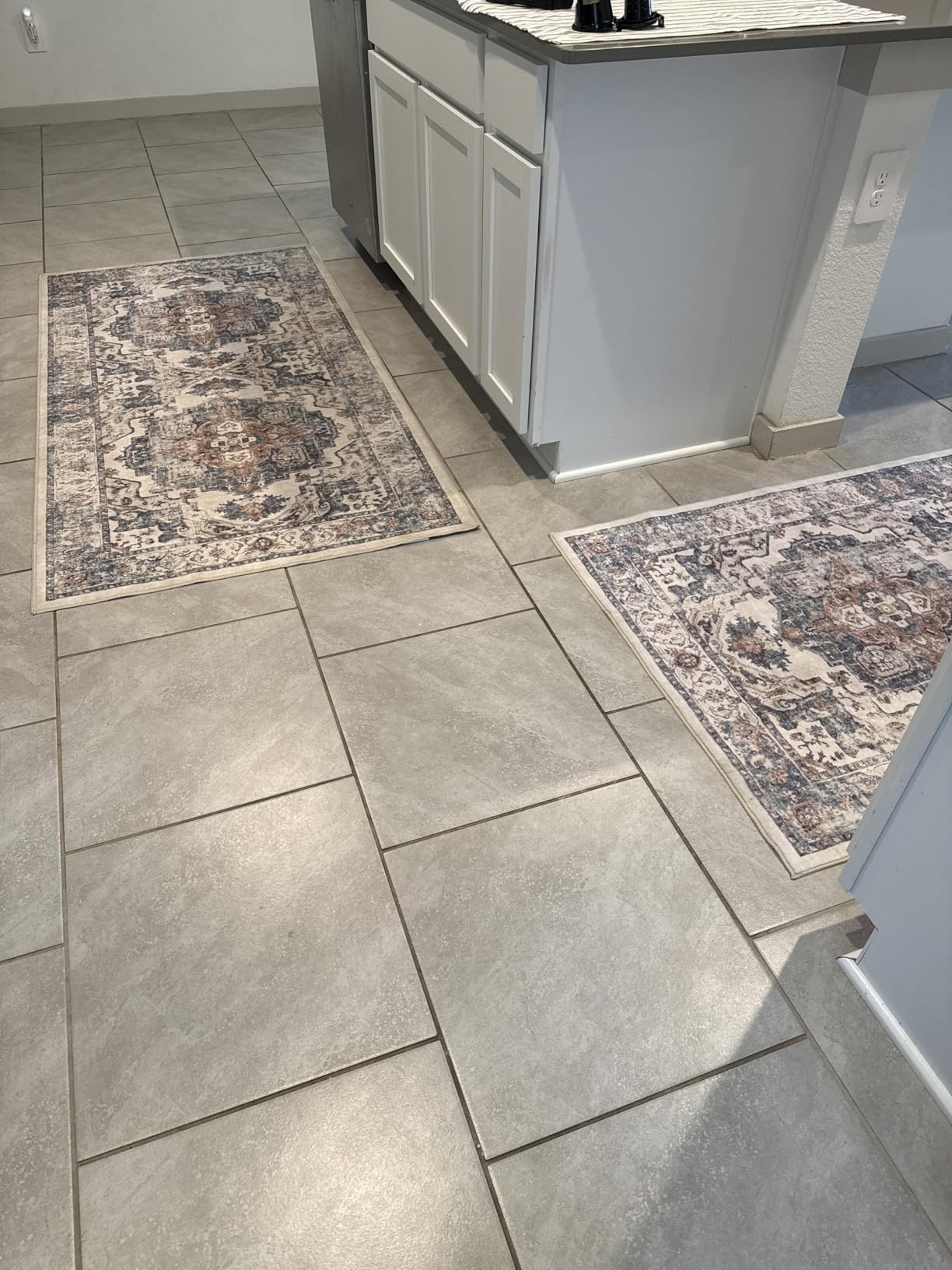 Hallway Washable Runner Rug - 2'6x14 Kitchen Rugs Entryway Rug Runner Vintage Soft Floor Mat Non Slip Indoor Farmhouse Carpet for Bathroom Living Room Bedroom (2'6''x14', Beige) customer photo 2