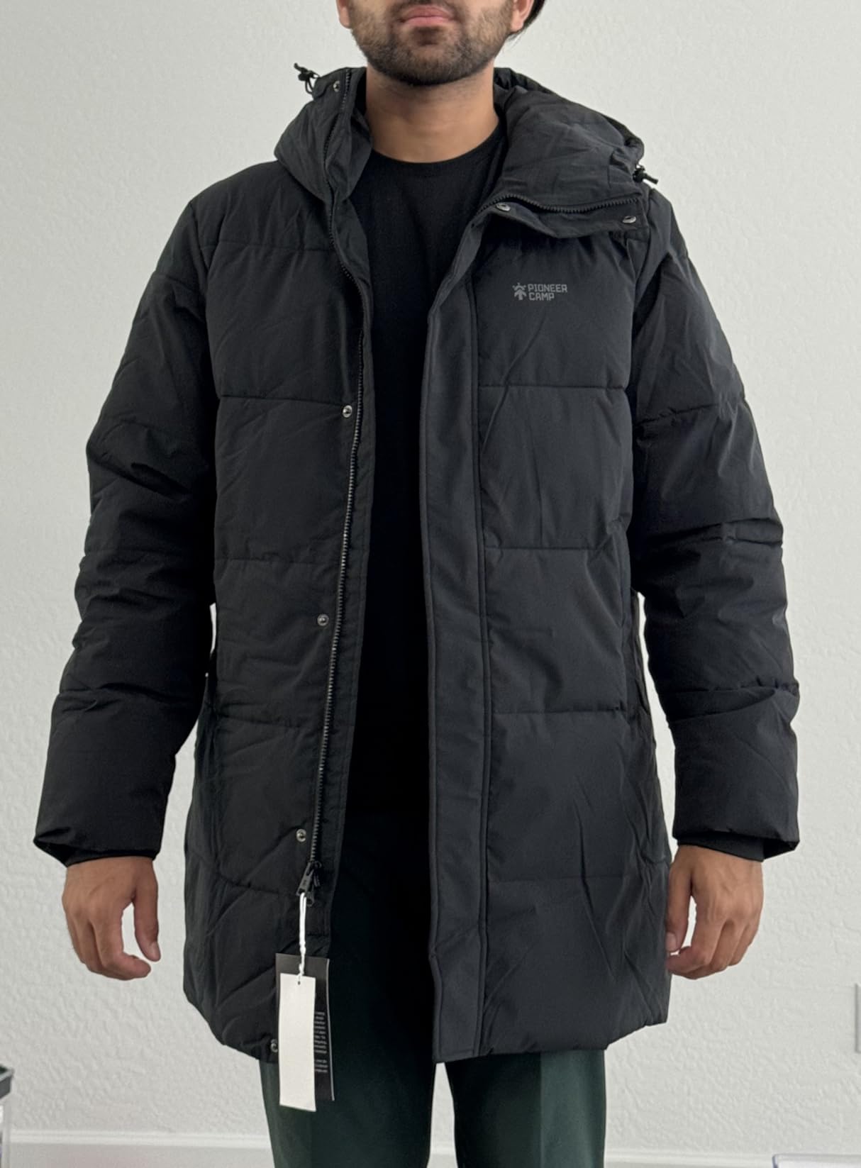 Mens Long Winter Coat Hooded Waterproof Insulated Puffer Jacket Thicken Puffy Warm Down Windbreaker Parka customer photo 2