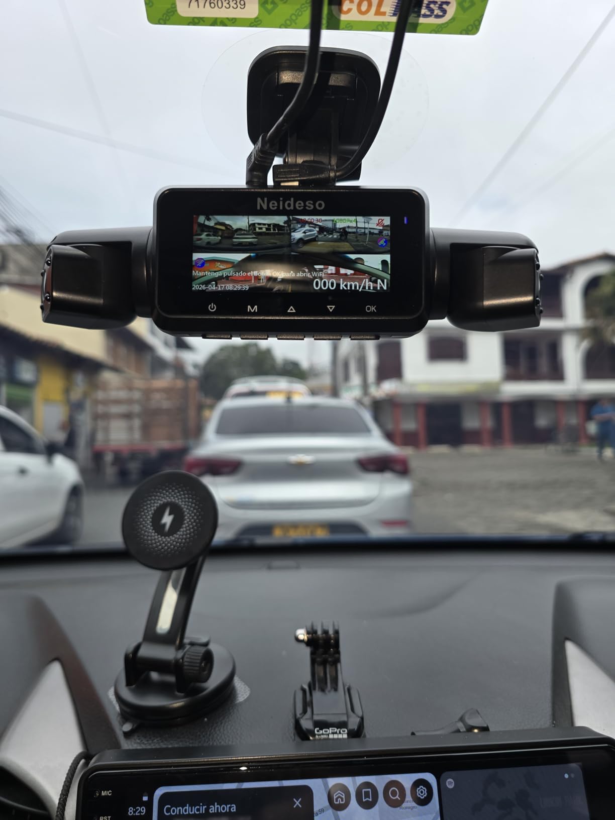 Neideso 360° Dash Cam Front and Rear Inside, 4 Channel FHD 4*1080P, Wi-Fi GPS Voice Control Car Camera, Front 2K+1080P*2 Dash Camera for Cars, with 64GB SD Card, Night Vision, 24H Parking Mode (N300) customer photo 2