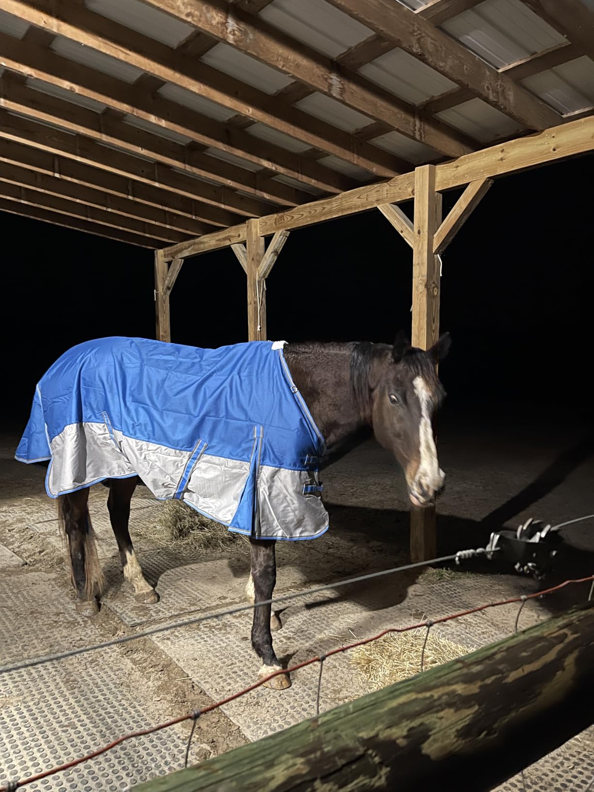 1200D Ripstop Waterproof Breathable Horse Blanket (0g No Fill), Lightweight Turnout Rain Sheet, Keeps Dry in Mud & Wet Weather Pinkgrey 78