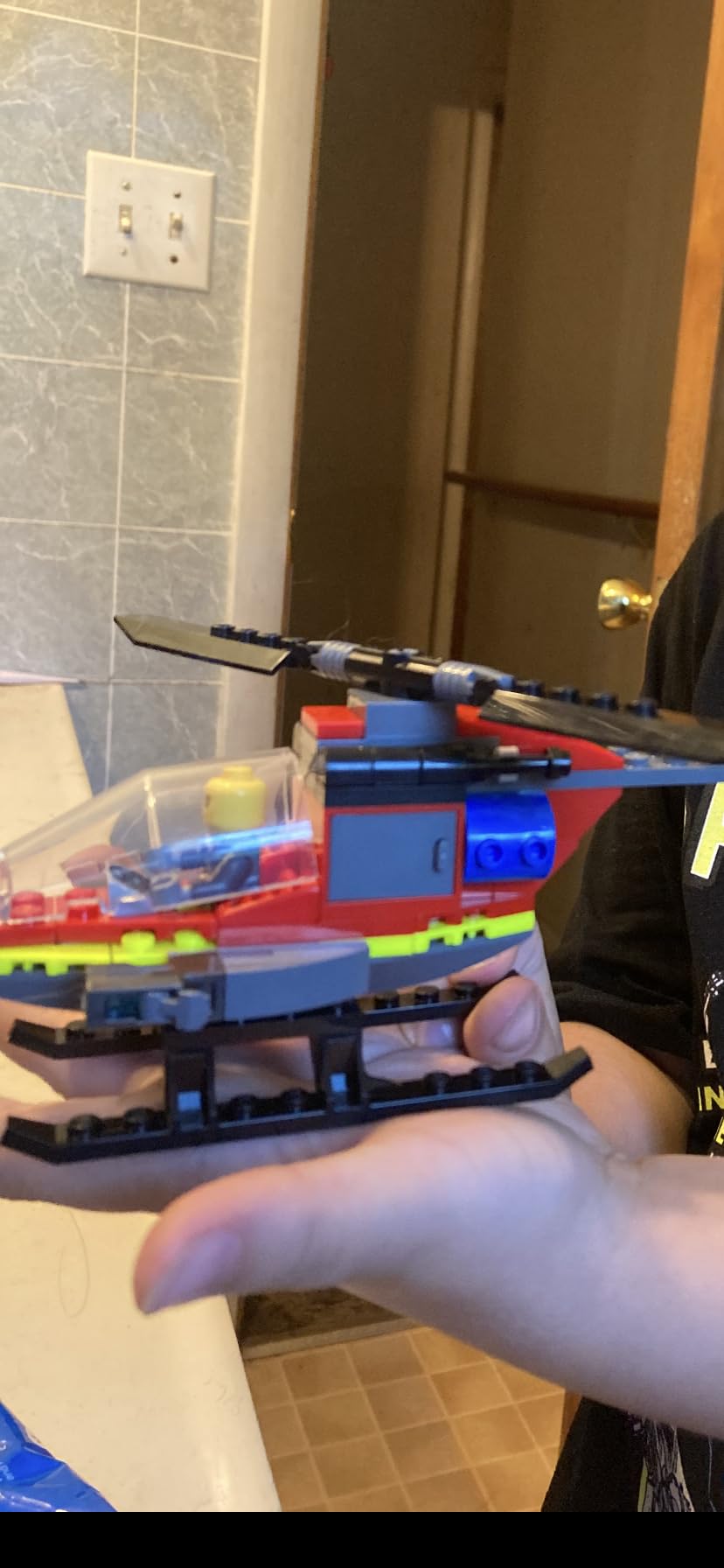 LEGO City Fire Rescue Helicopter Toy, Building Set with Firefighter Minifigure Pilot, Fun Gift or Pretend Play Toy for Boys, Girls and Kids Ages 5 and Up, 60411 customer photo 1