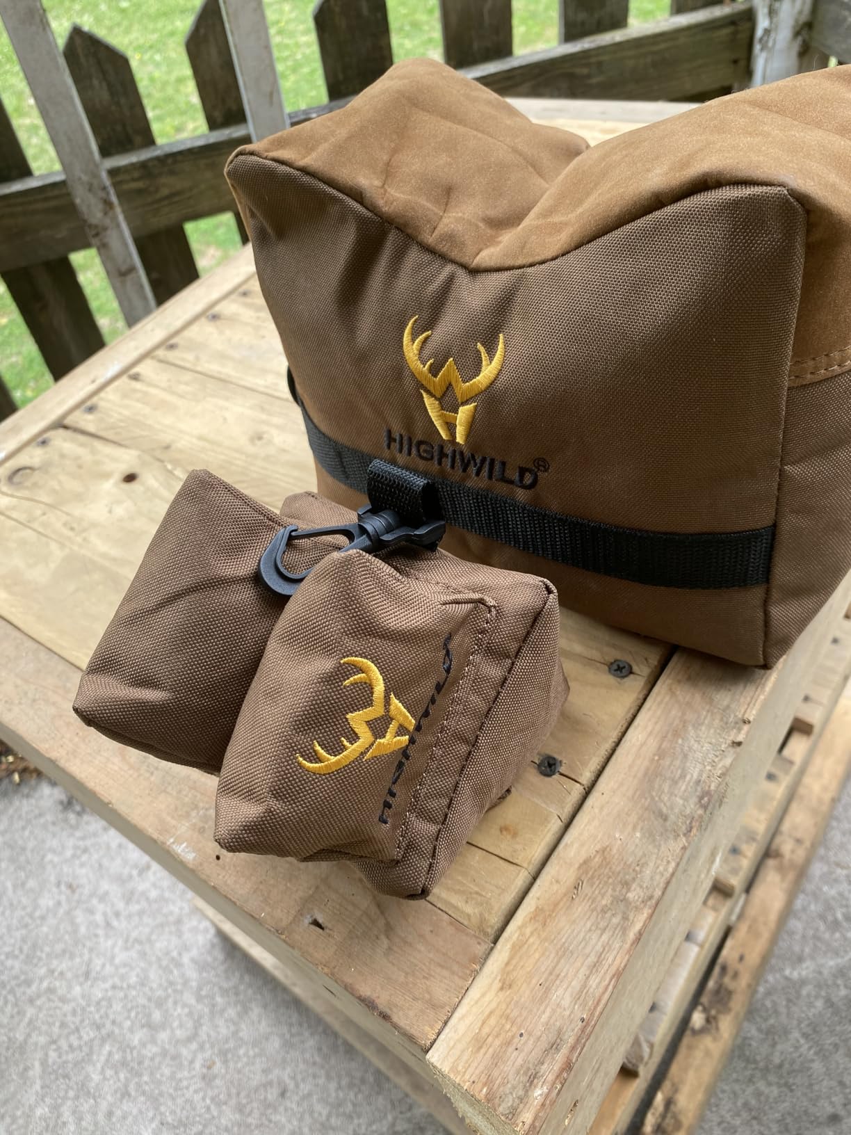 Highwild 900D Oxford Shooting Rest Bags - Front and Rear Support Sand Bags for Shooting Bench Rest, Ideal for Gun Rifle Shooting and Hunting - Water-Resistant Design - Unfilled customer photo 1
