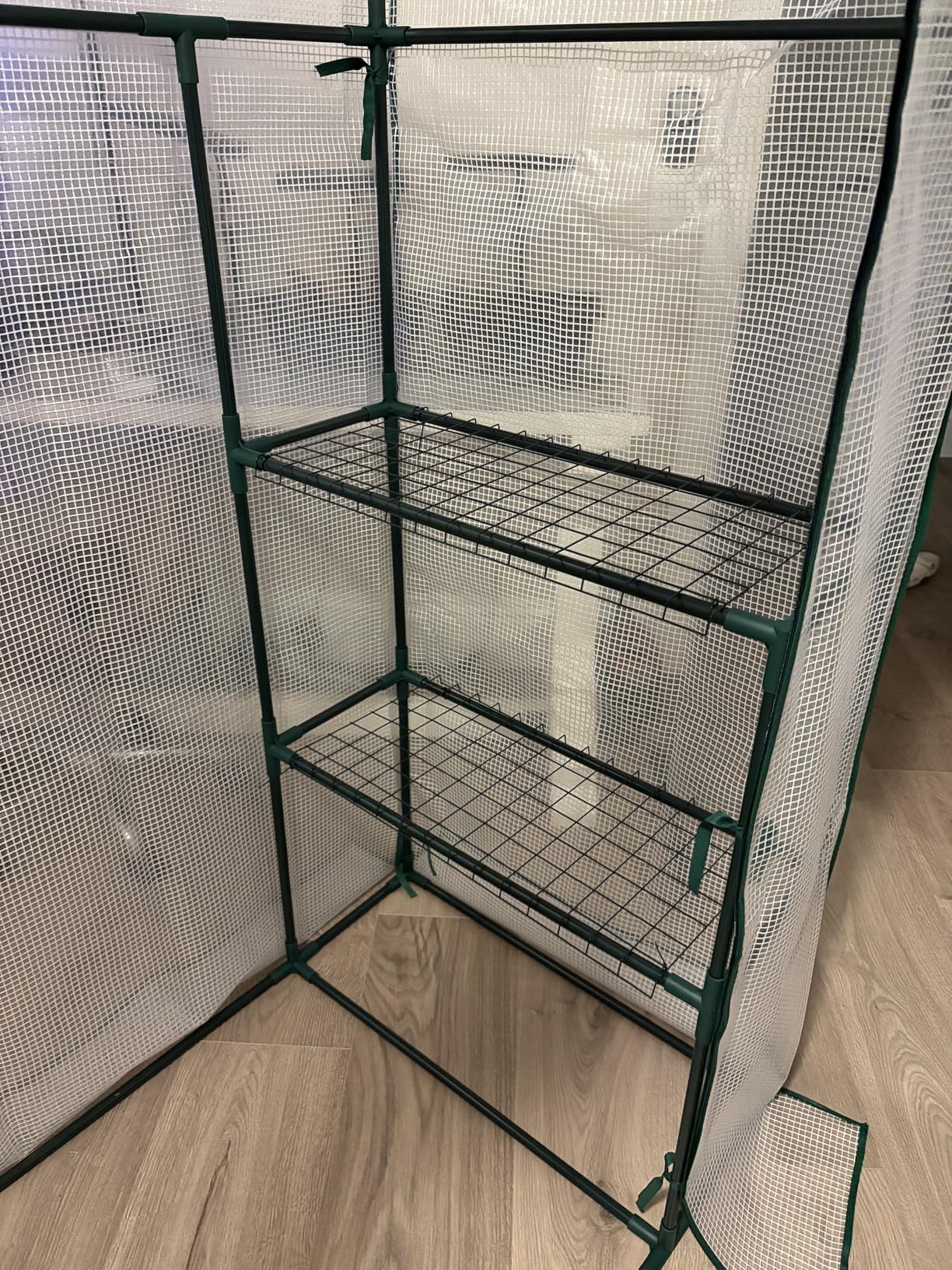 Greenhouse, Portable Mini Walk-in Green House for Outdoors with Roll-up Zipper Door, Anchors, and UV-Resistant Cover customer photo 1