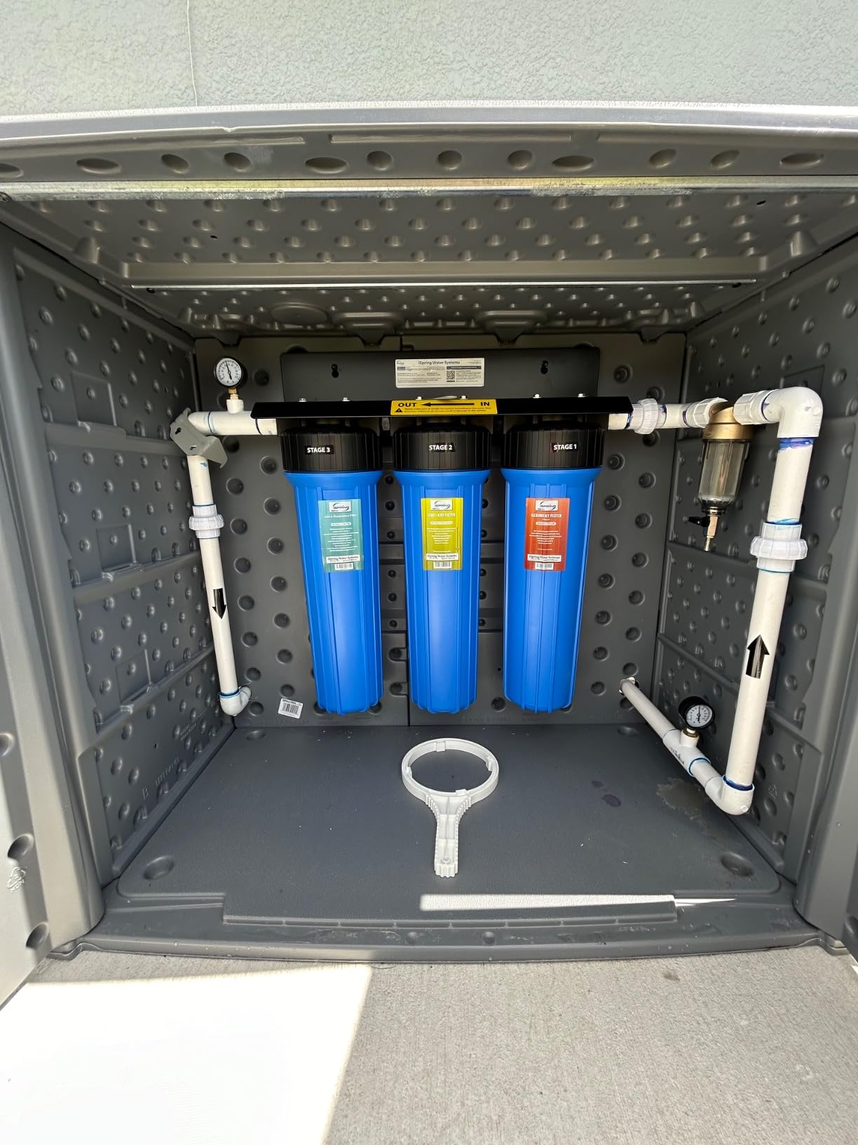 iSpring Iron, Hydrogen Sulfide, Manganese Whole House Water Filter System, Also Reduces Sediments, Lead, Chlorine, Chloramine, Mercury, WGB32B-MKS 3-Stage Whole House Water Filtration System customer photo 2