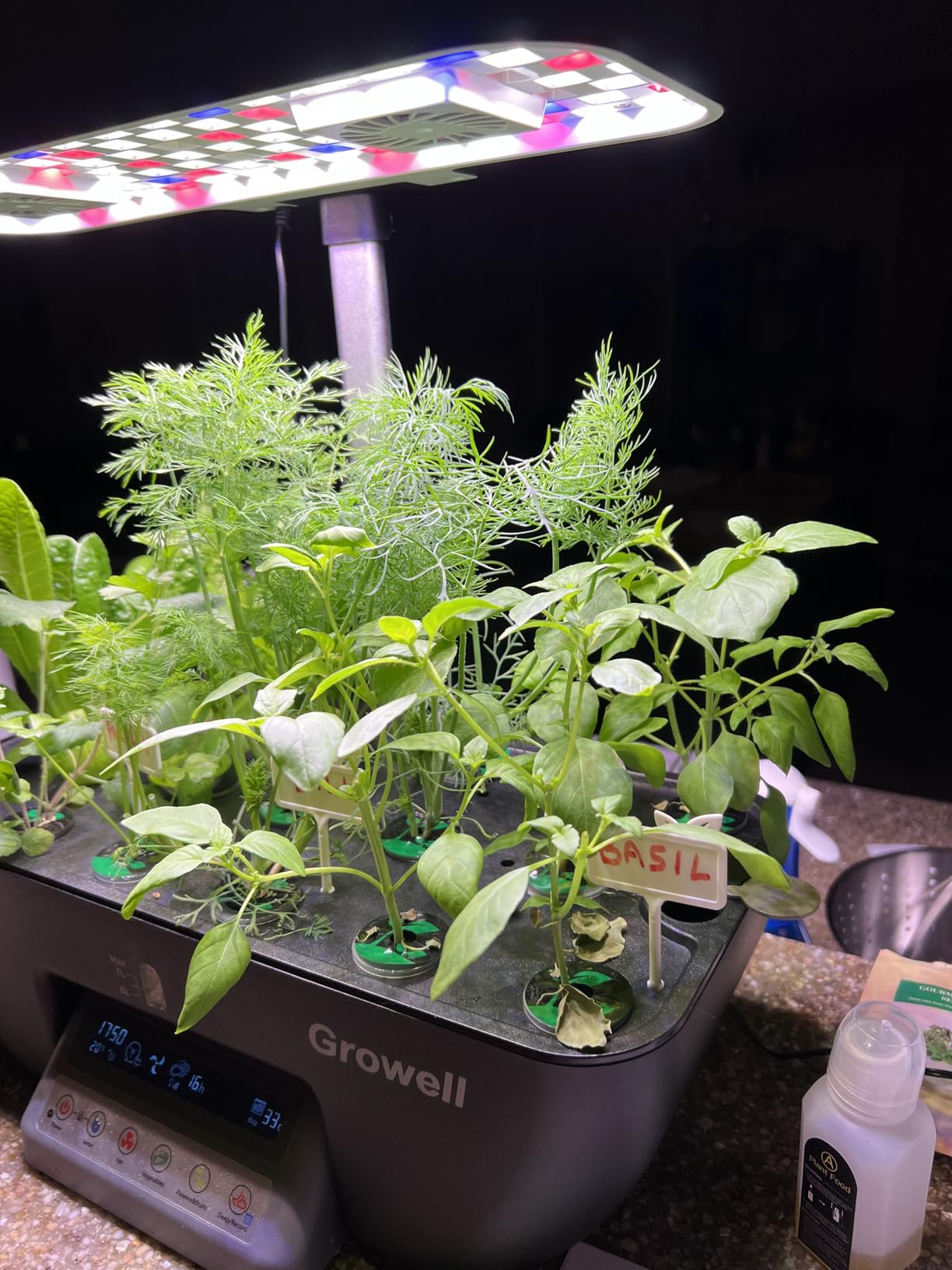 Hydroponics Growing System Kit, 17 Pods Herb Garden with 102 28W Full-Spectrum Grow Lights & 2 Fans, Indoor Garden with Water Pump, 10L Water Tank, Auto Timer, Height Adjustable customer photo 2