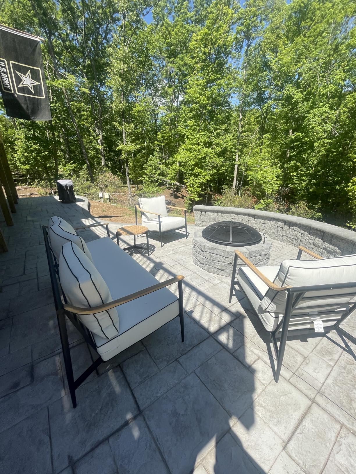OutVue 42 Inch Fire Pit with 2 Grills, Extra Large Wood Burning Fire Pits for Outside with Lid & Poker, Heavy Duty Firepit,BBQ& Outdoor Firepit & Round Metal Table 3 in 1 for Patio, Picnic, Party customer photo 2
