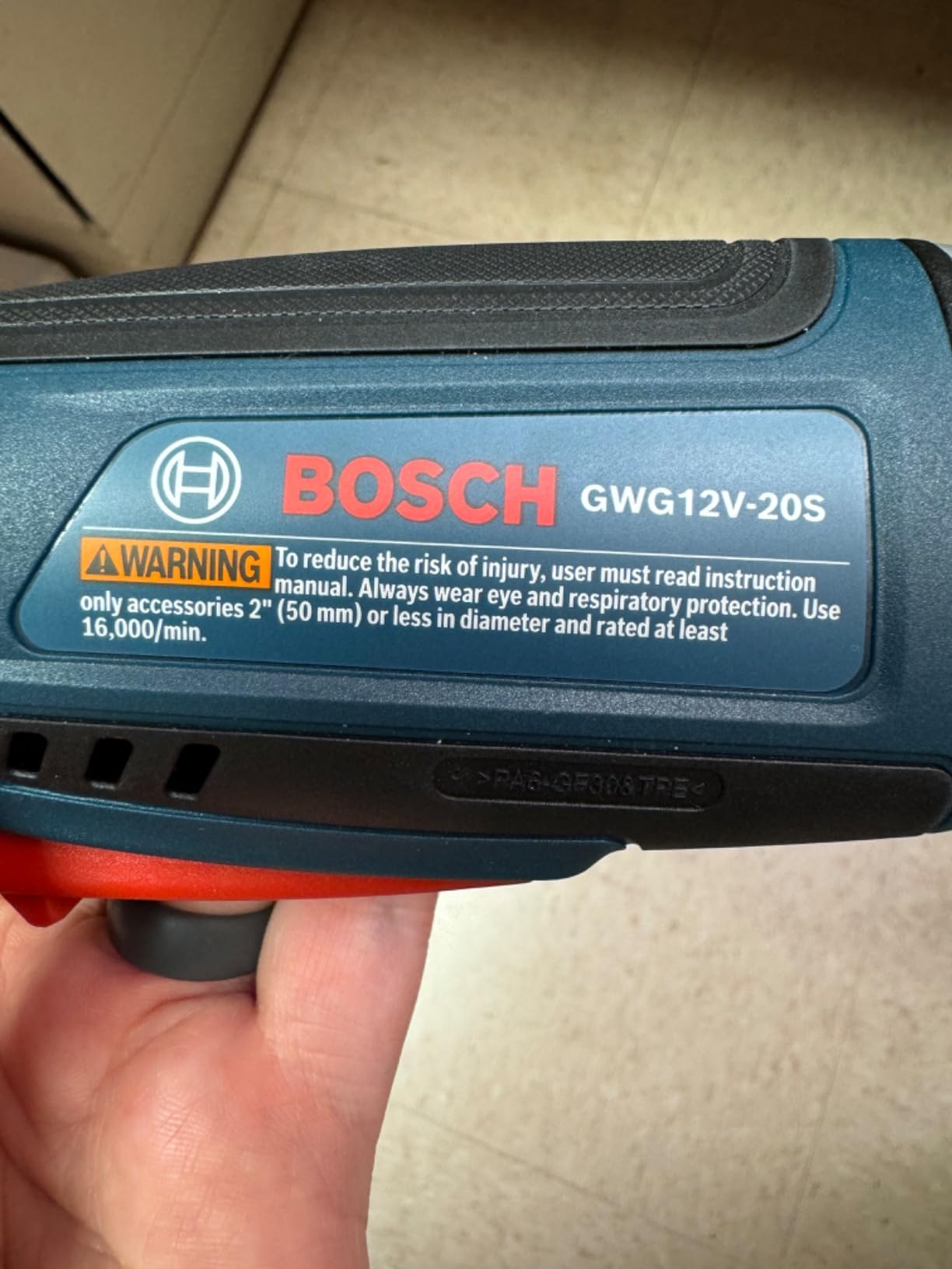 Bosch GWG12V-20SN 12V Max Brushless 1/4 In. Right Angle Die Grinder customer photo 2
