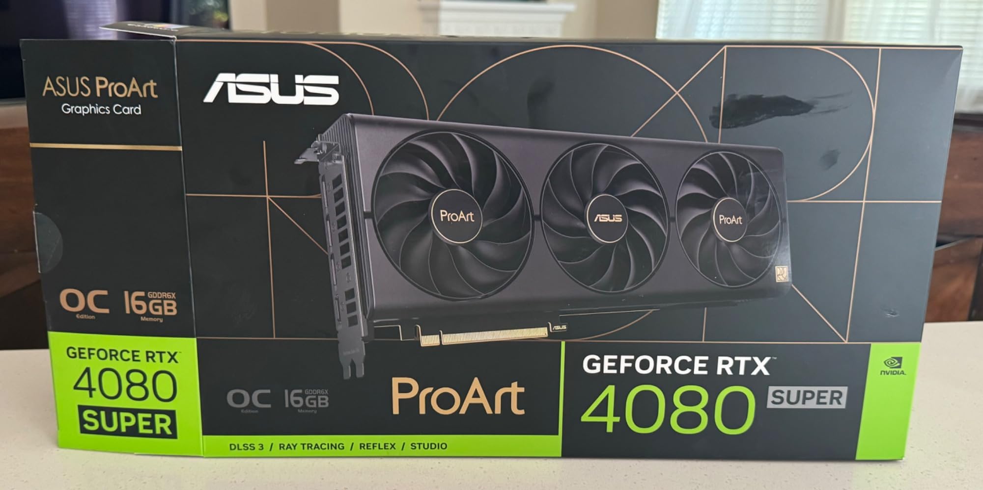 ASUS ProArt GeForce RTX 4080 Super OC Edition Graphics Card (PCIe 4.0, 16GB GDDR6X, DLSS 3, HDMI 2.1a, DisplayPort 1.4a), 3 Year Warranty customer photo 1