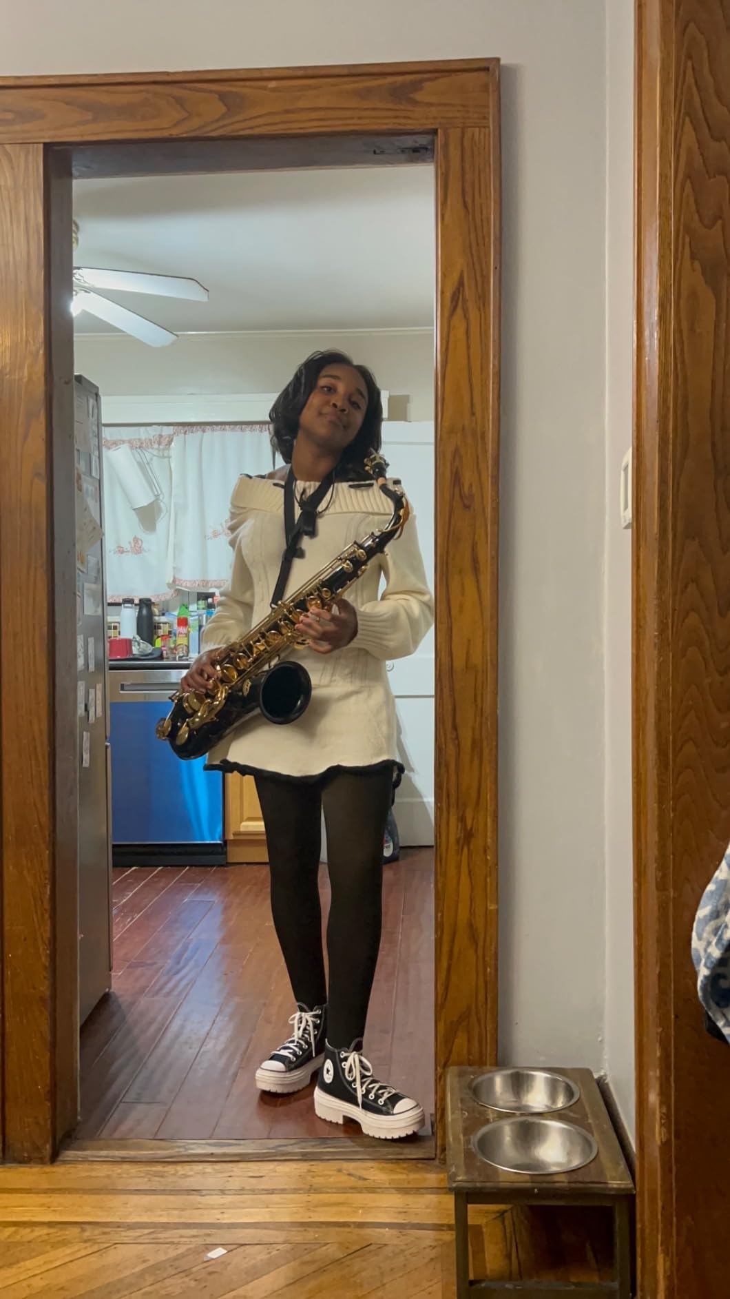 EASTROCK Nickel Tenor Saxophone B Flat Tenor Sax Professional Tenor Saxophone for Beginners Students and Musicians with Carrying Case, Mouthpiece, Reeds, Cushion Pads, Cleaning Kit, Neck Strap customer photo 1