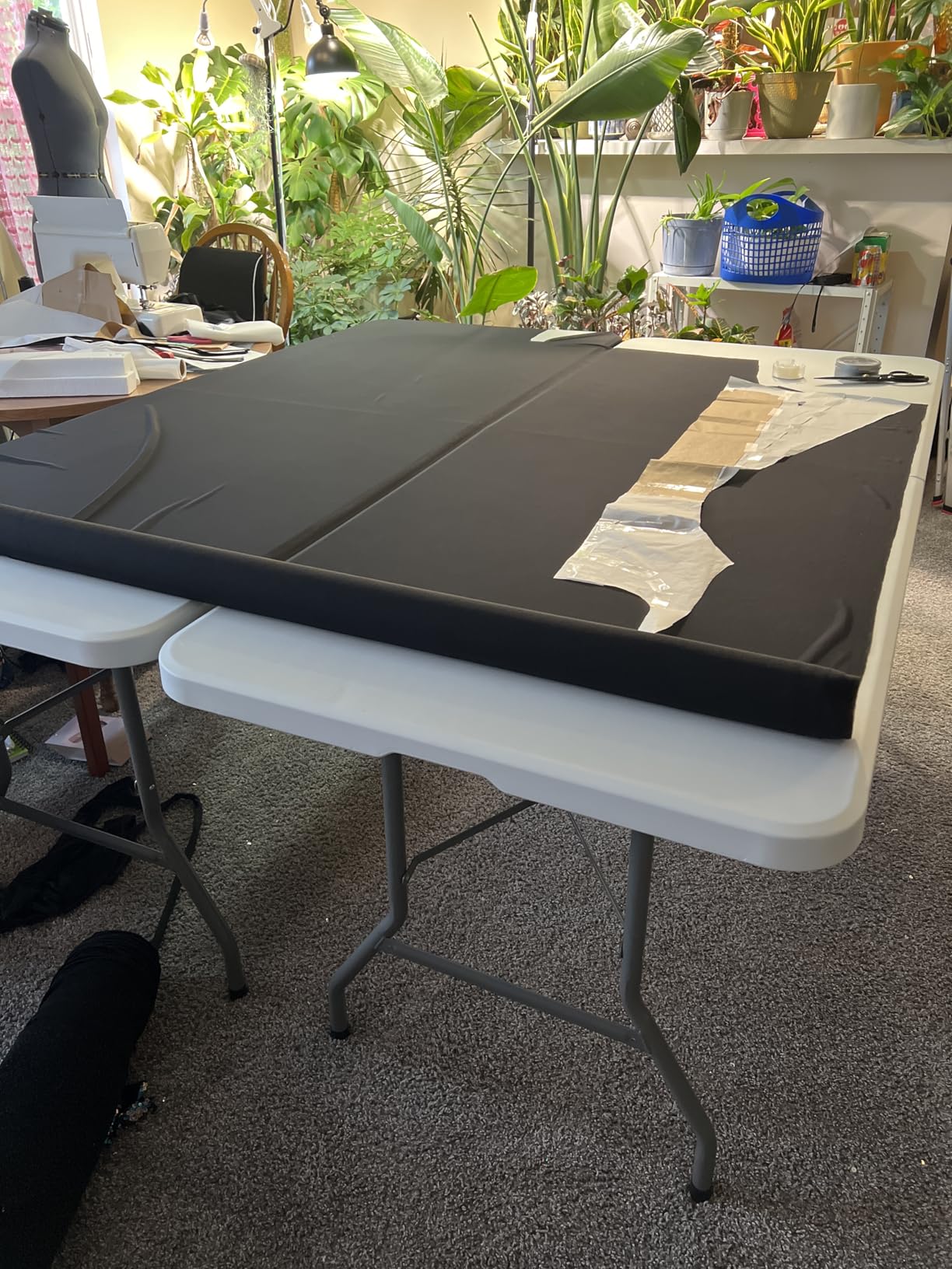 PayLessHere 6FT Folding Table - Portable Plastic Table with Carry Handle, Waterproof & Foldable Design, Steel Frame with Lock, White, for Events, Camping, Indoor & Outdoor Use customer photo 1