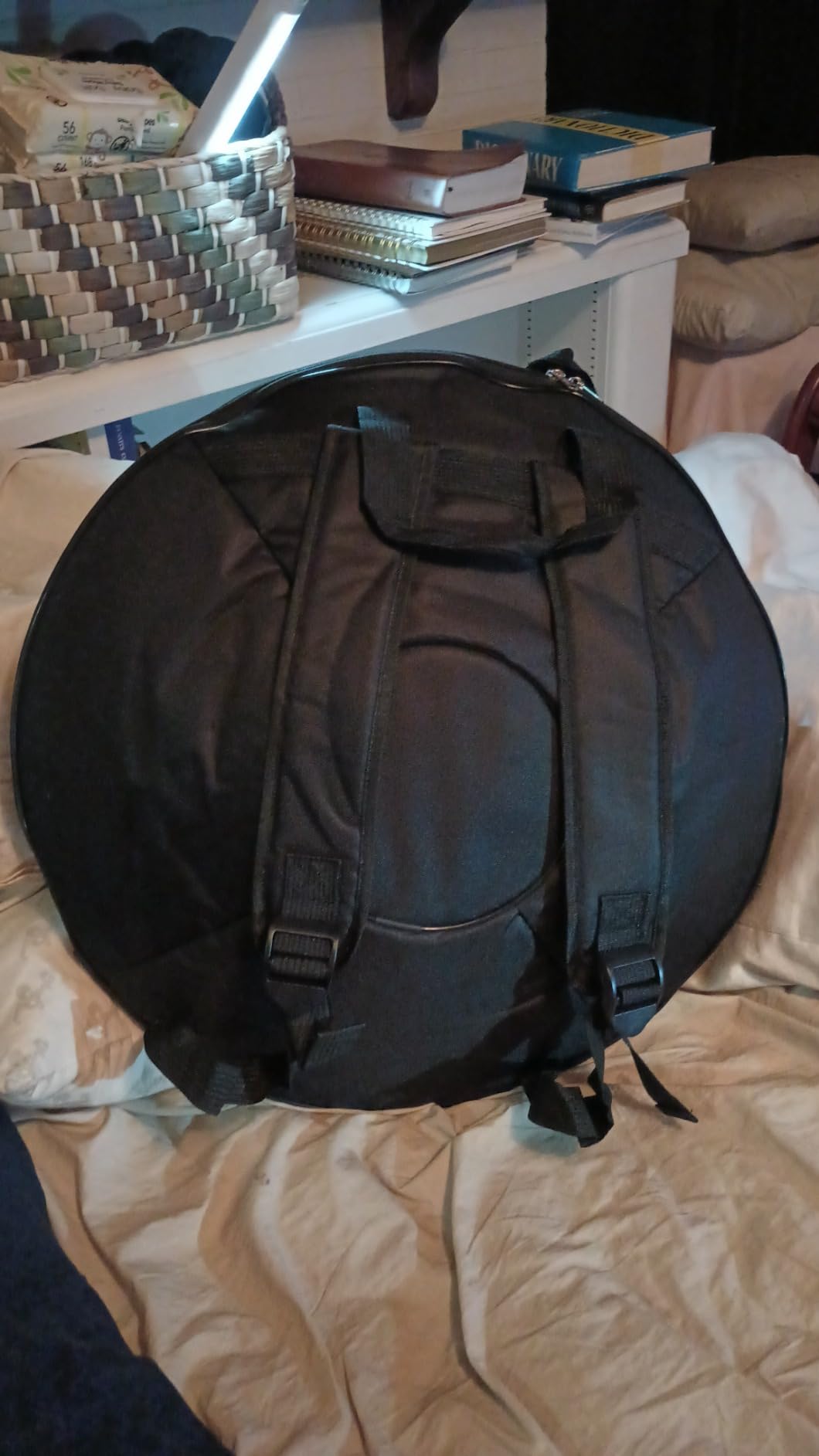 GLADFRESIT handpan 18-inch 9-Note 440Hz G Minor (Mini Gold) - Includes Stand,handpan Bag, 2 Beaters & Dust Cloth customer photo 2